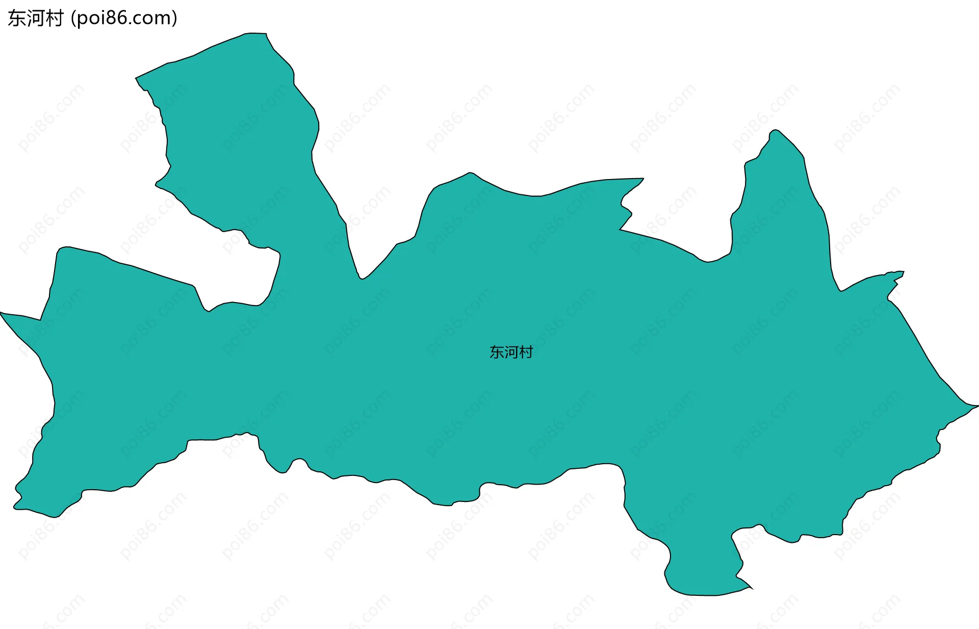 东河村边界地图