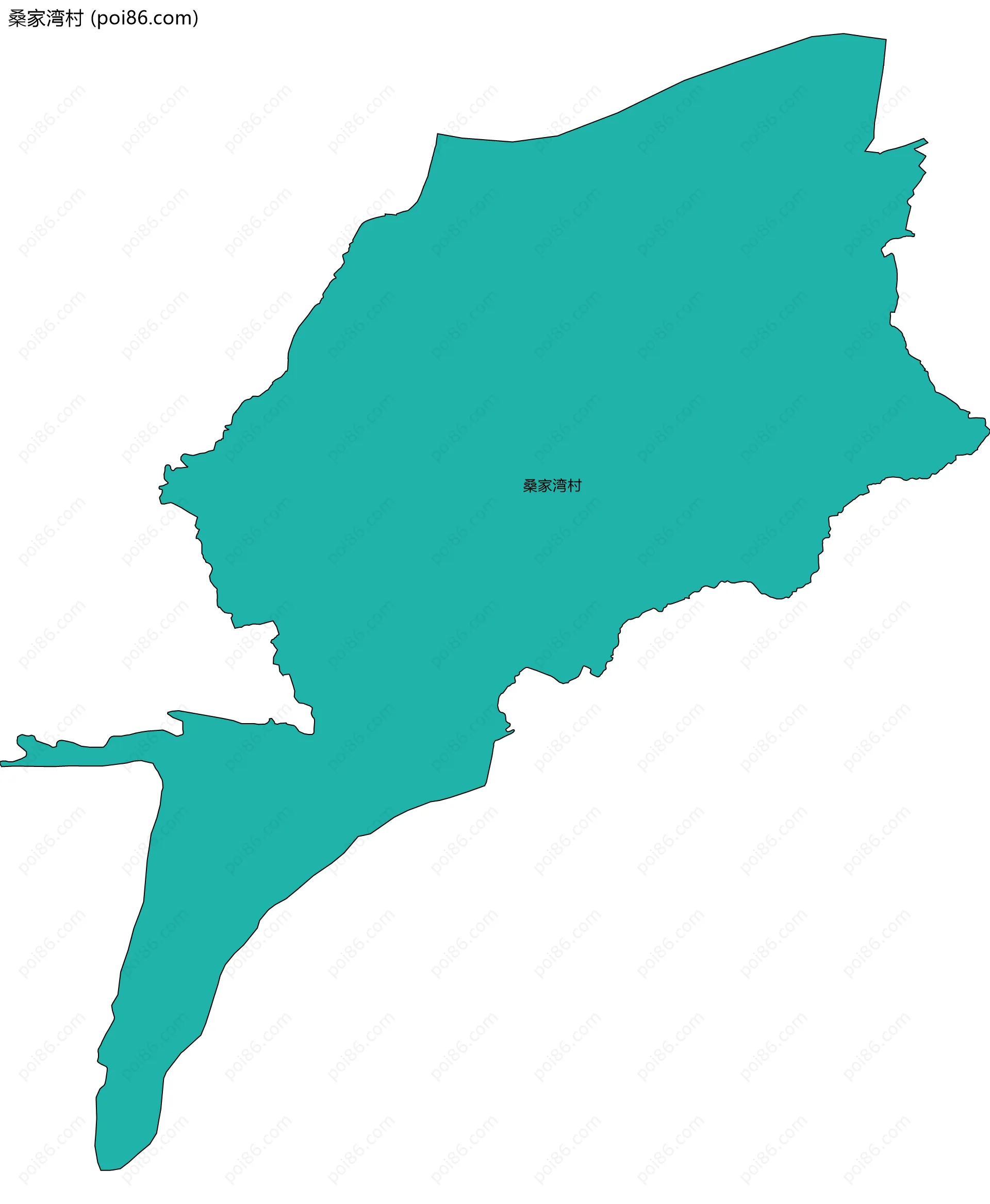 桑家湾村边界地图