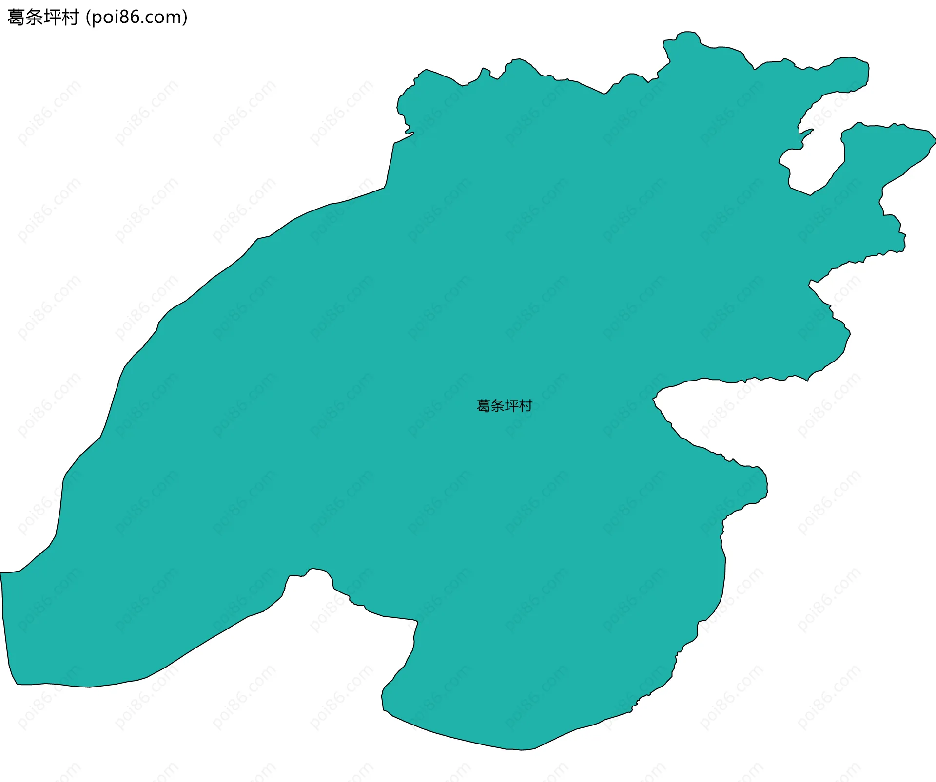 葛条坪村边界地图