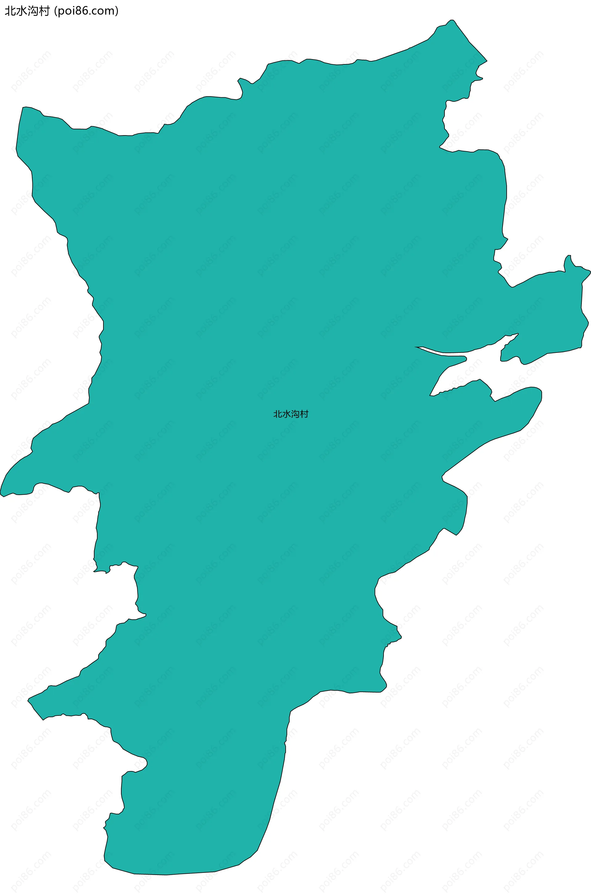 北水沟村边界地图