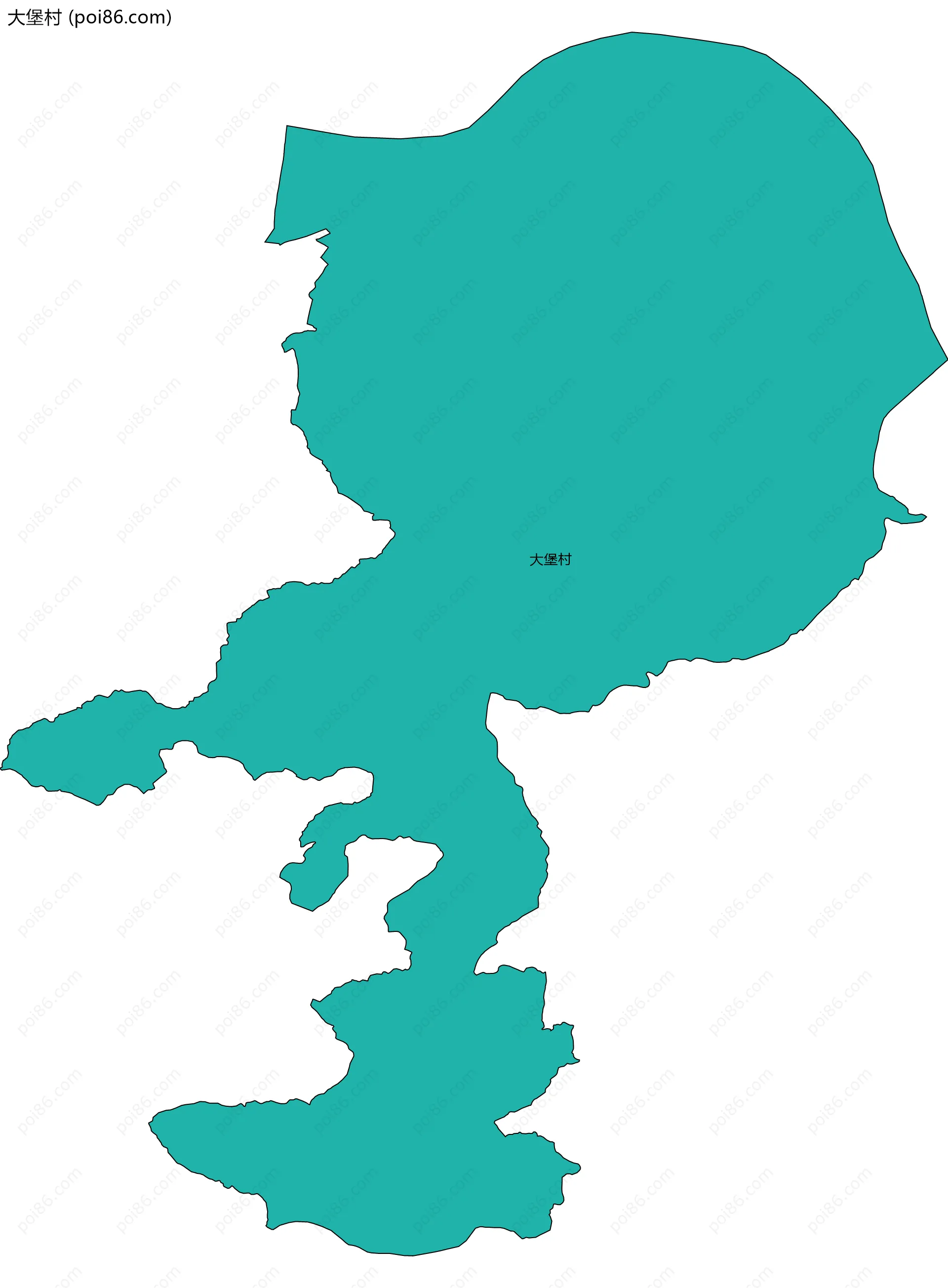 大堡村边界地图