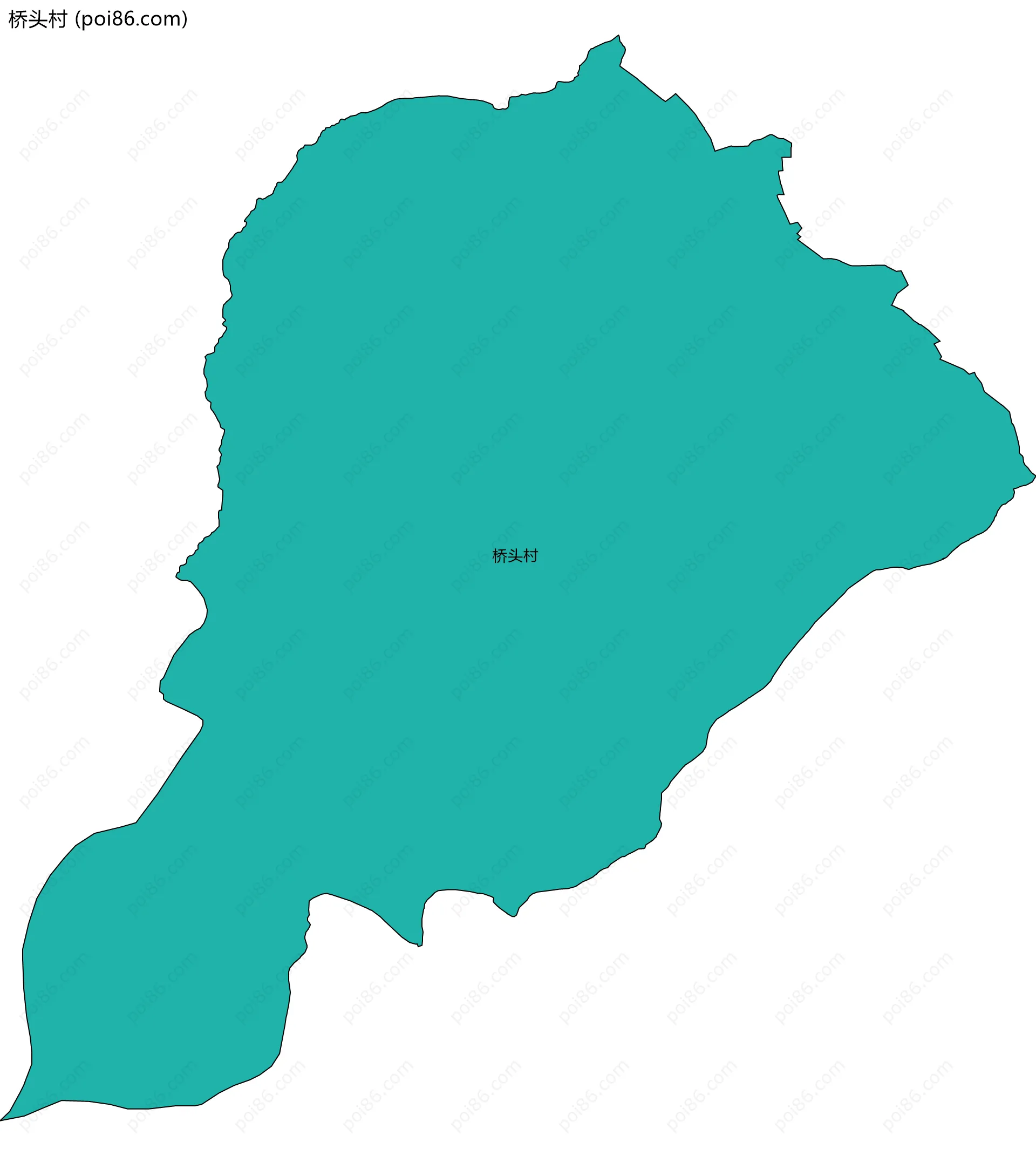 桥头村边界地图