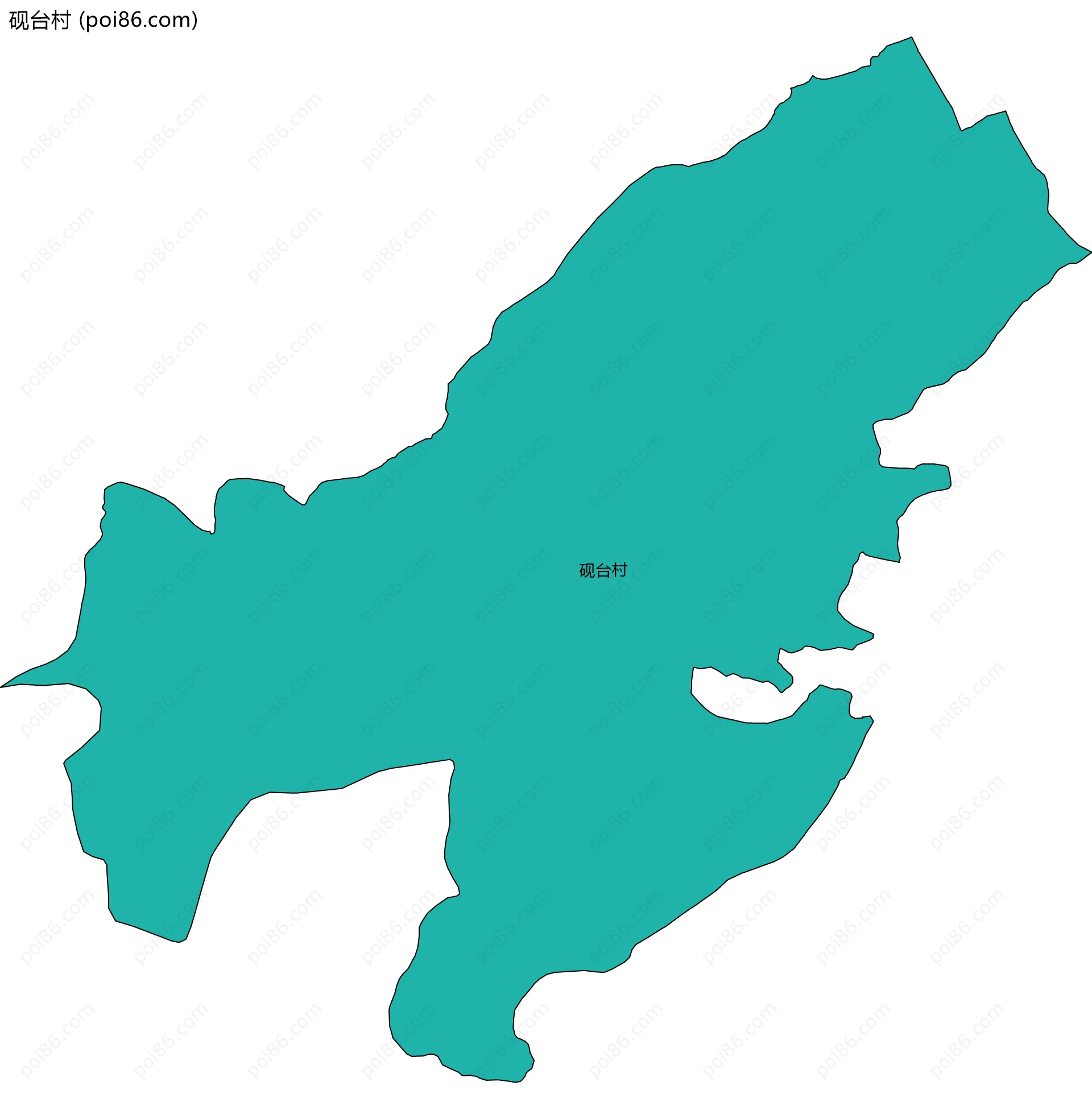 砚台村边界地图