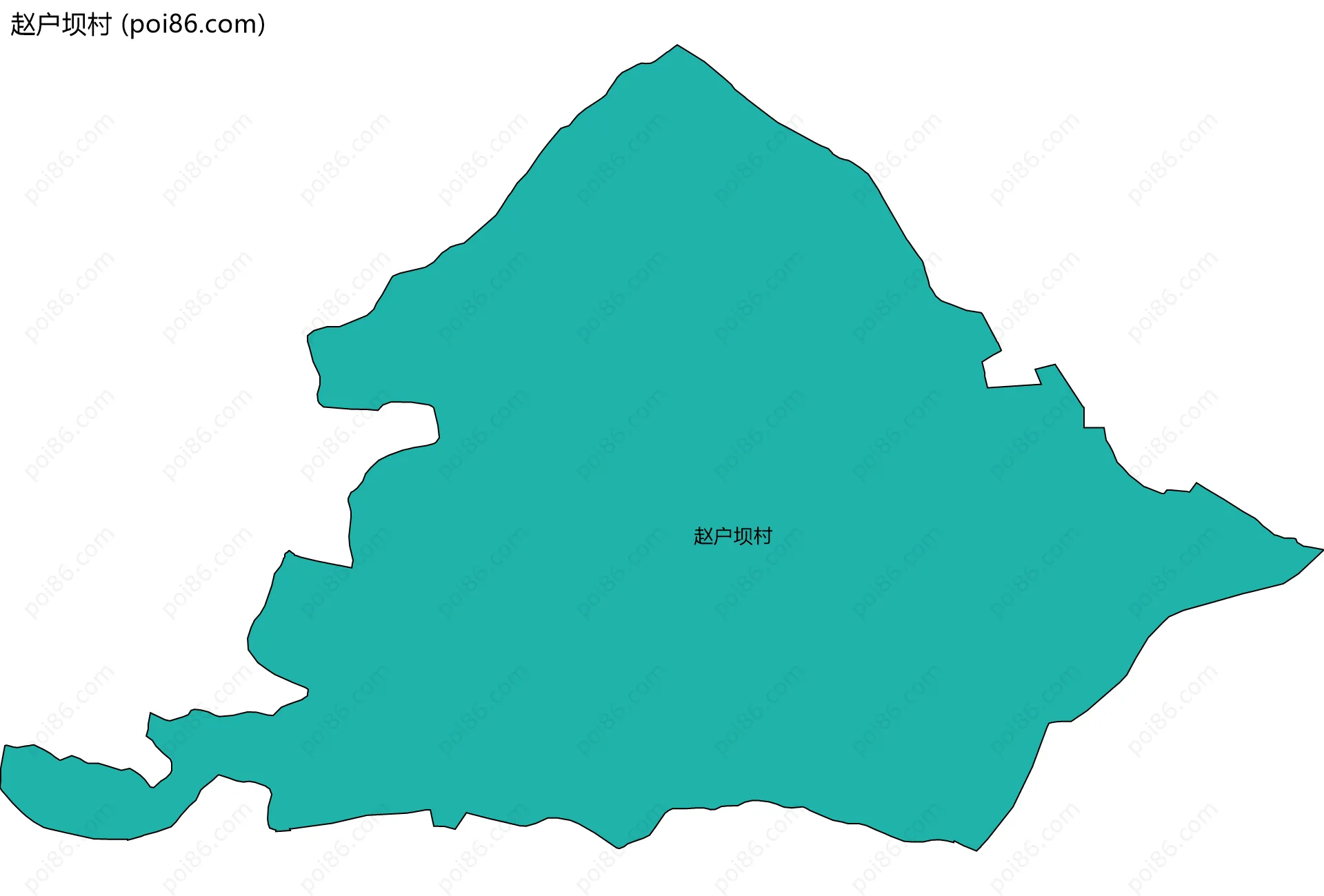赵户坝村边界地图