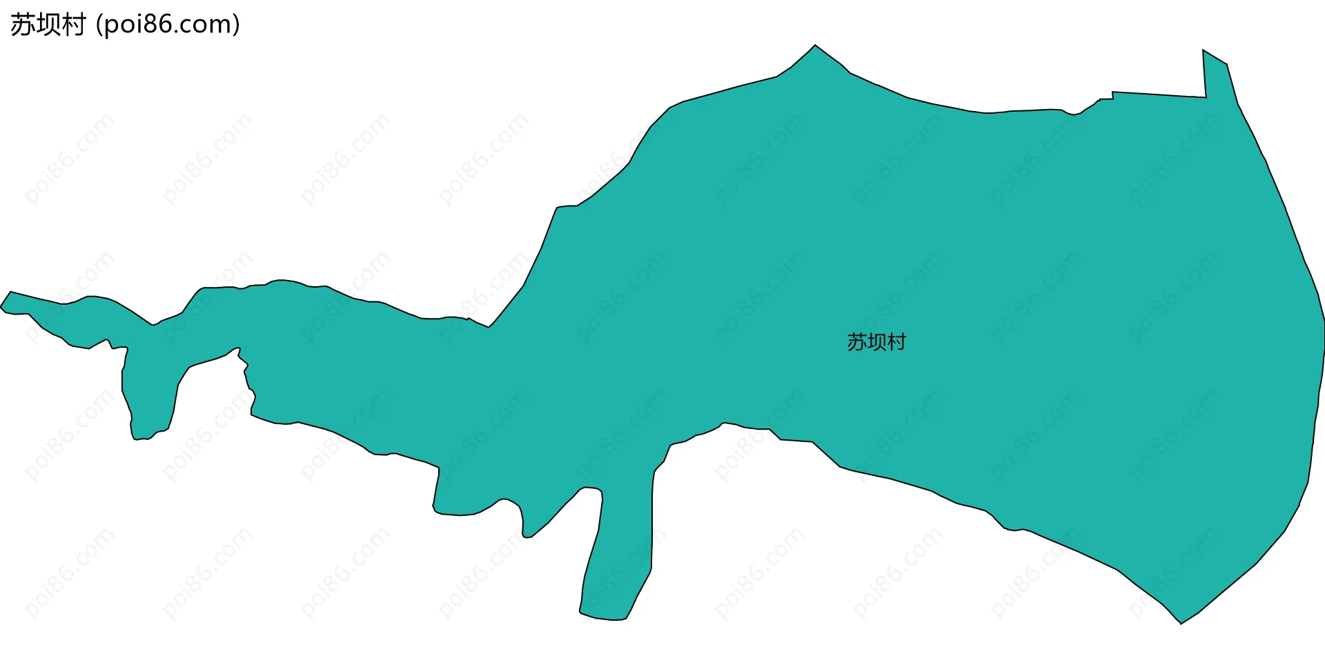 苏坝村边界地图
