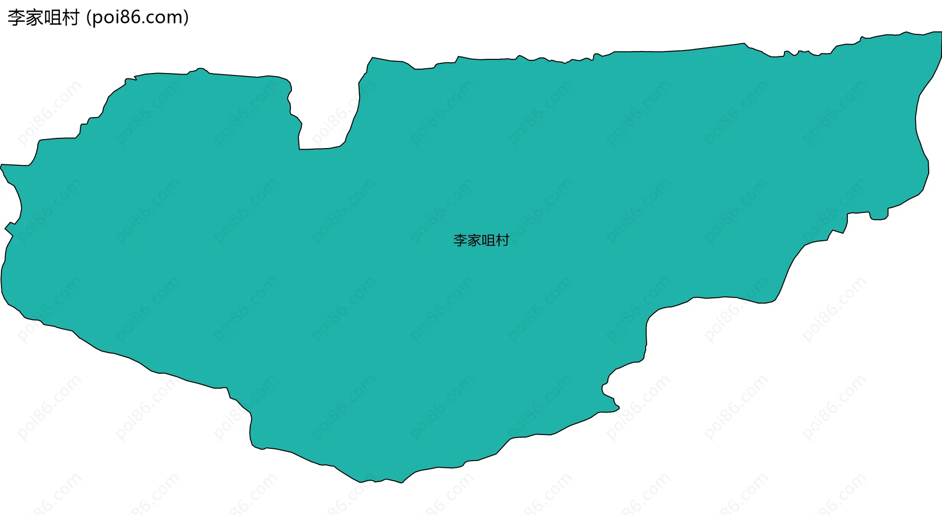 李家咀村边界地图