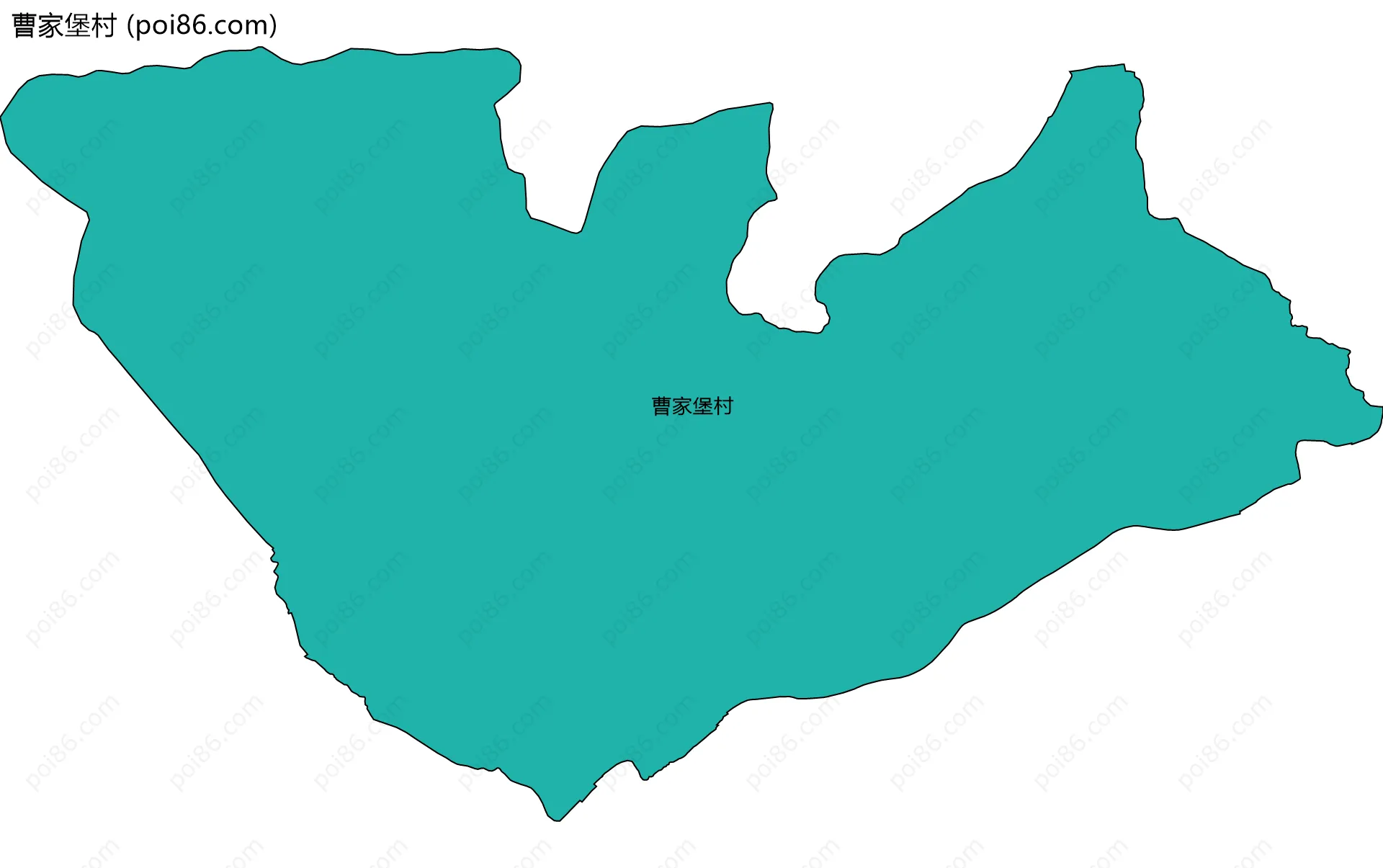 曹家堡村边界地图