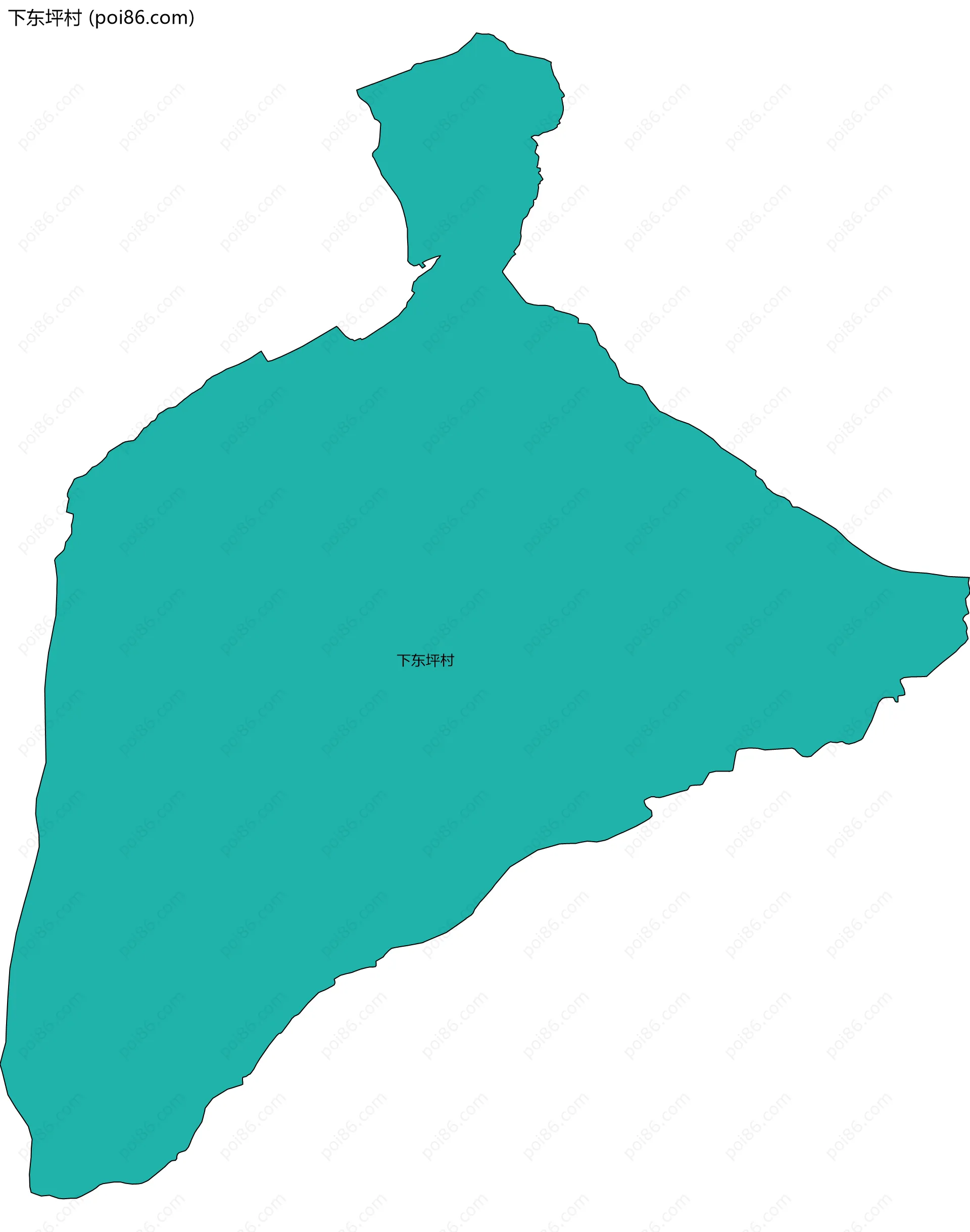 下东坪村边界地图