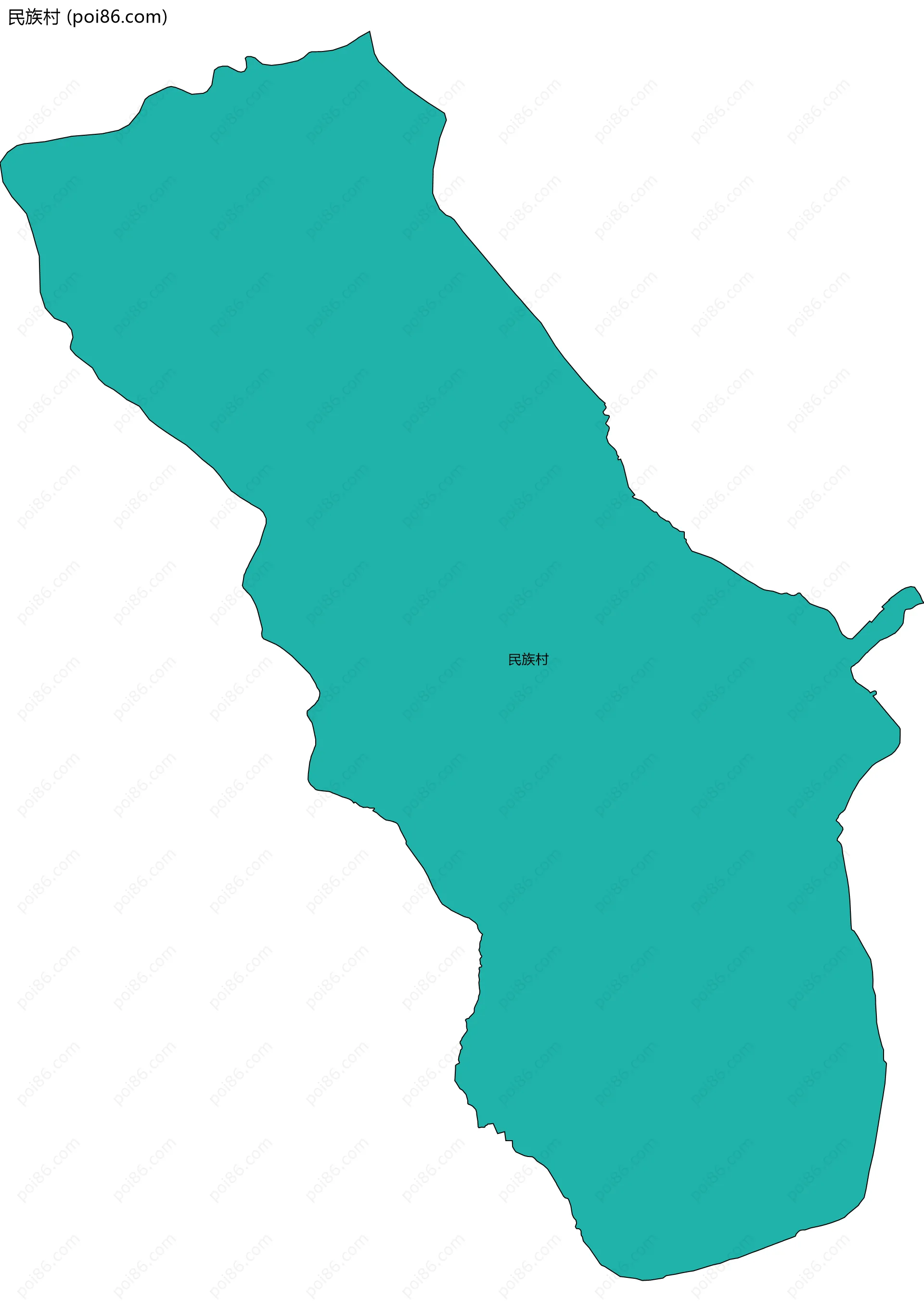民族村边界地图