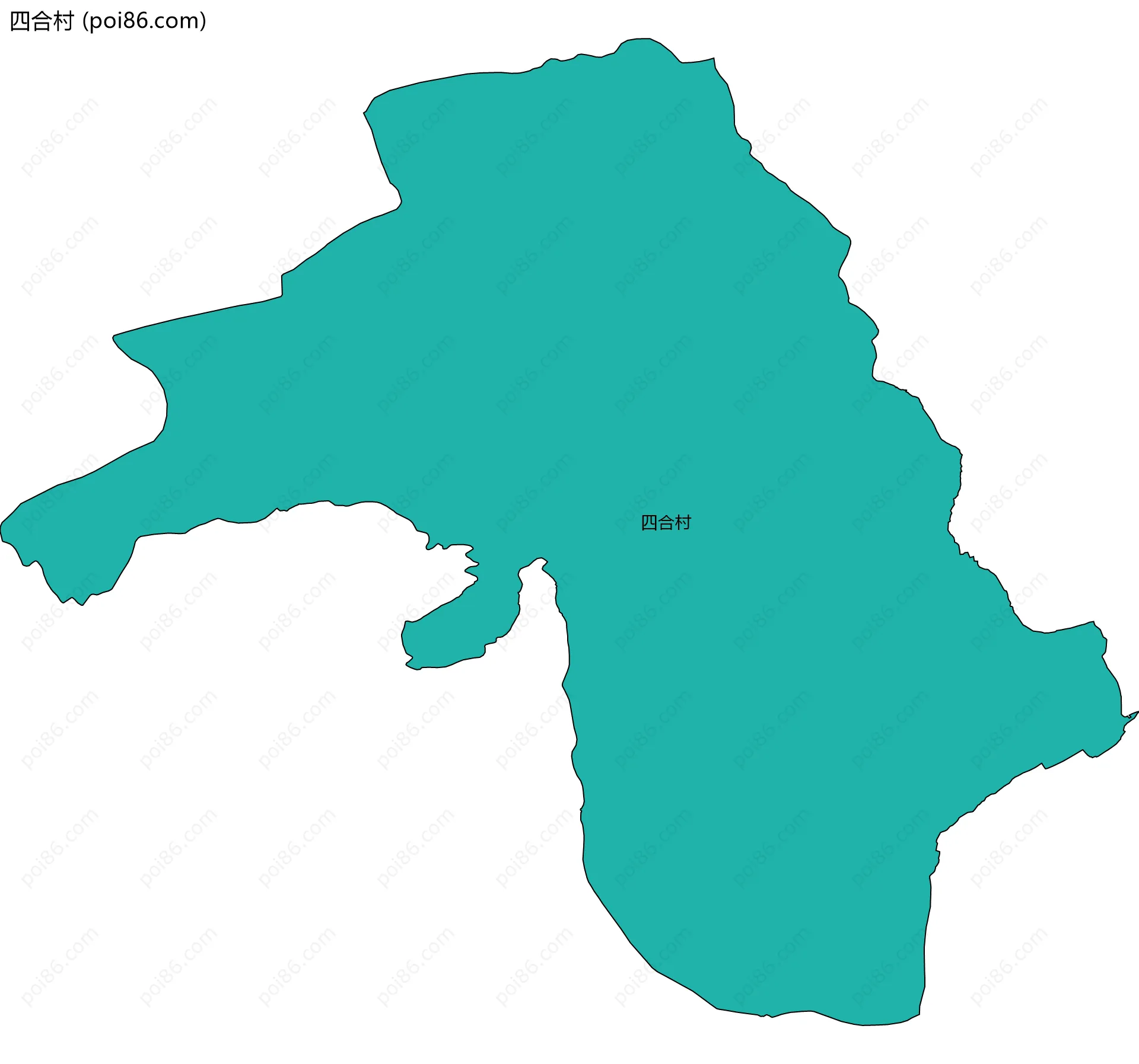 四合村边界地图
