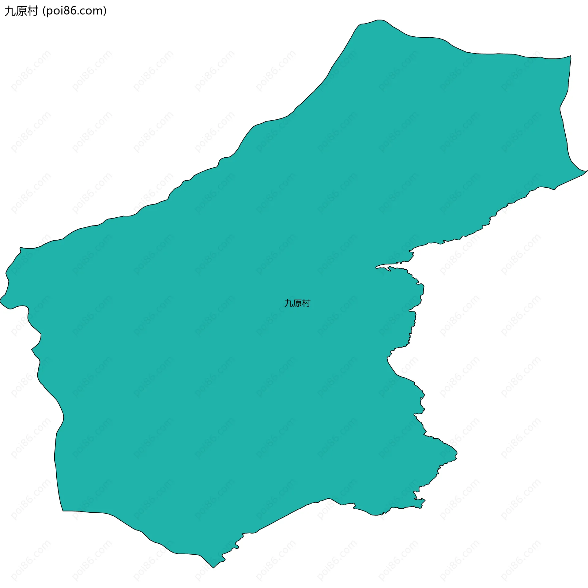 九原村边界地图