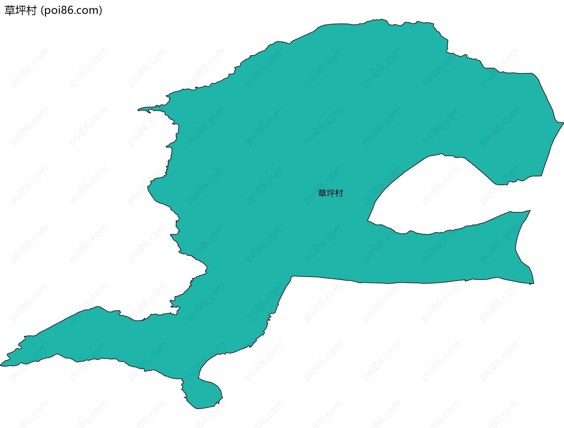 草坪村边界地图