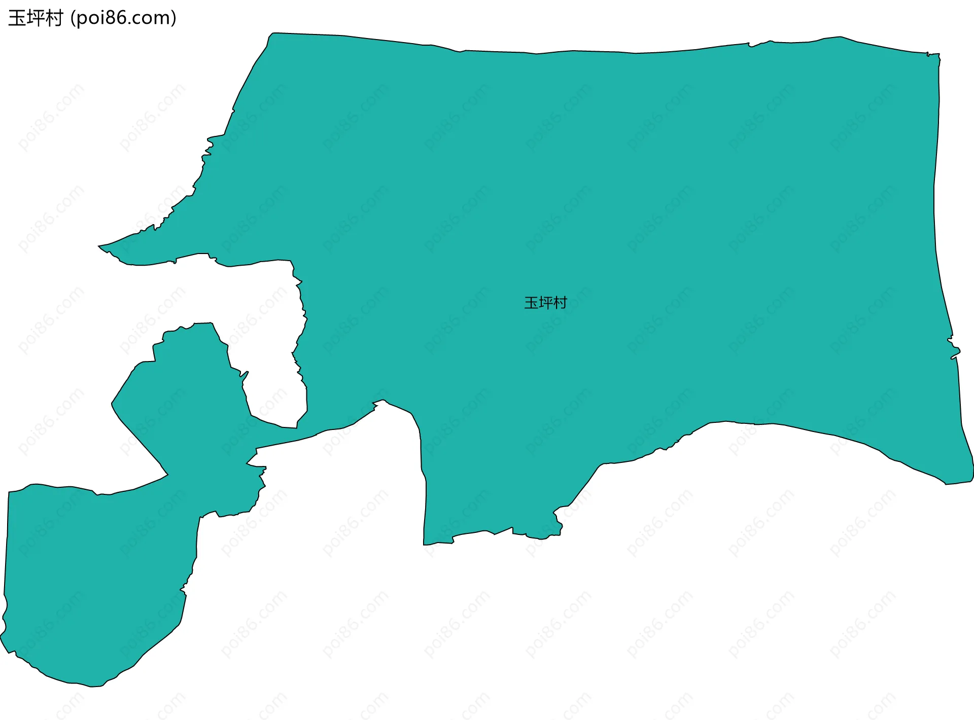 玉坪村边界地图