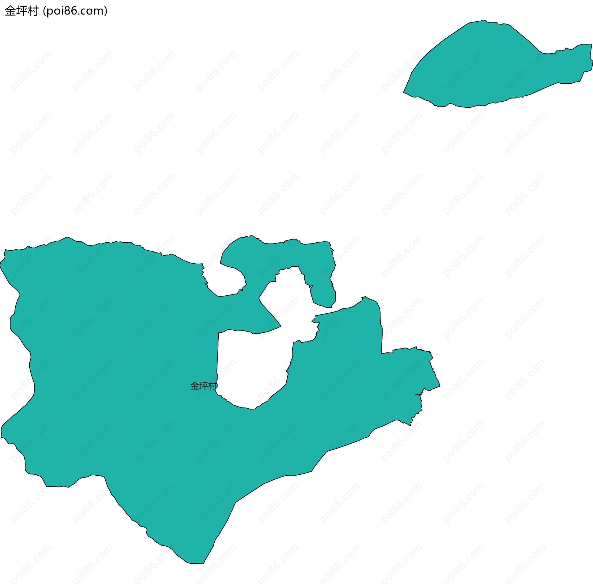 金坪村边界地图