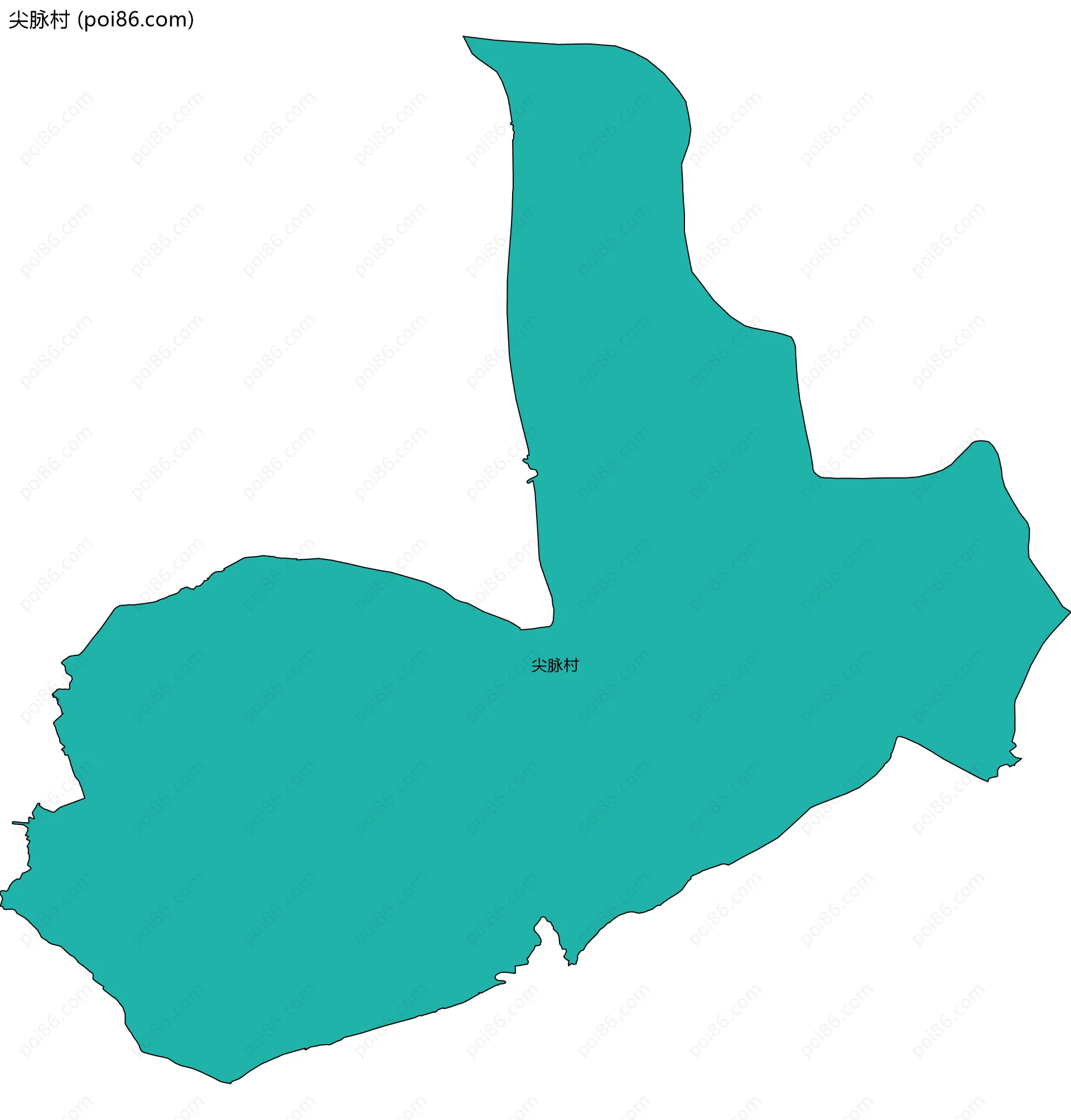 尖脉村边界地图