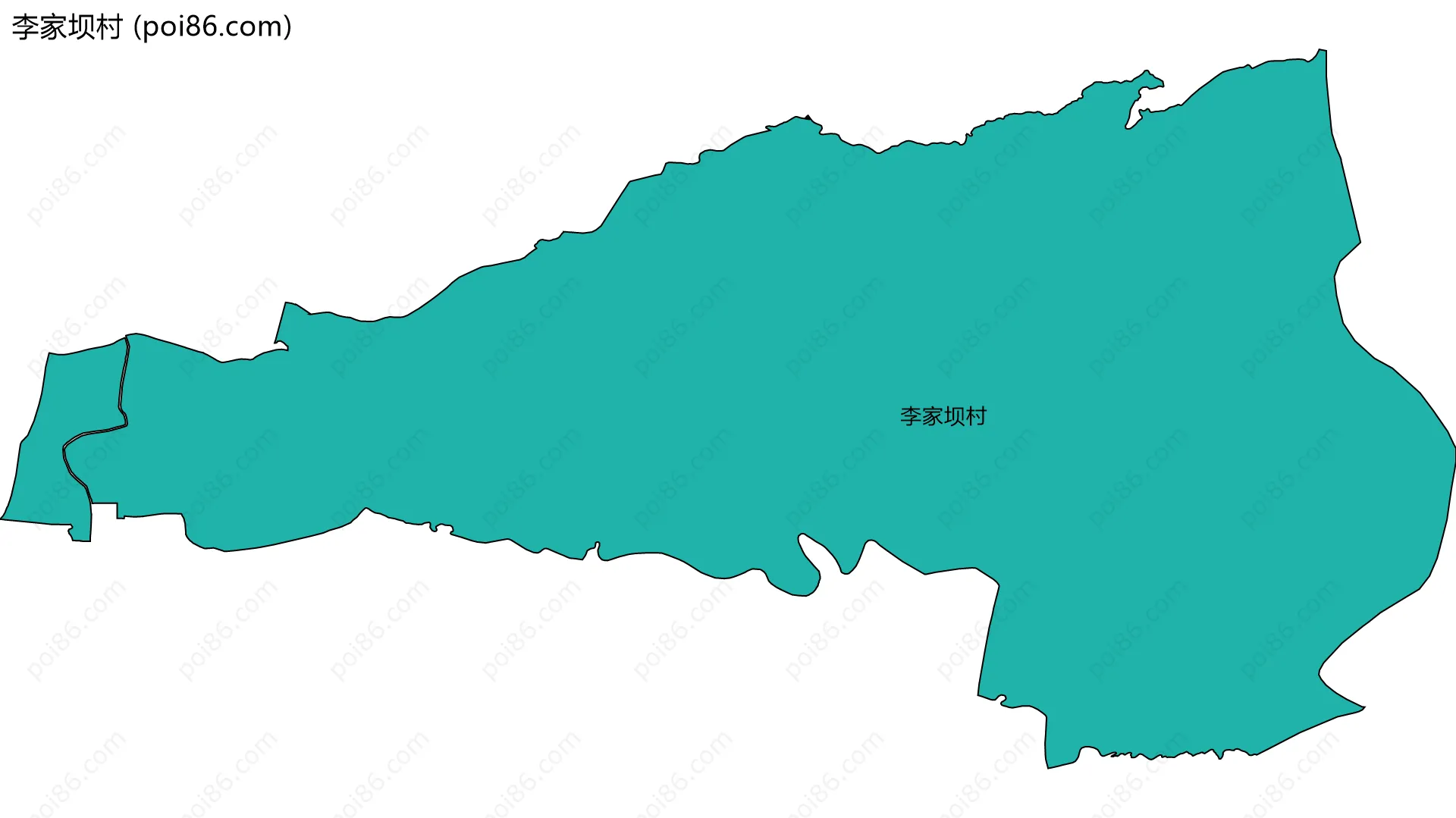 李家坝村边界地图