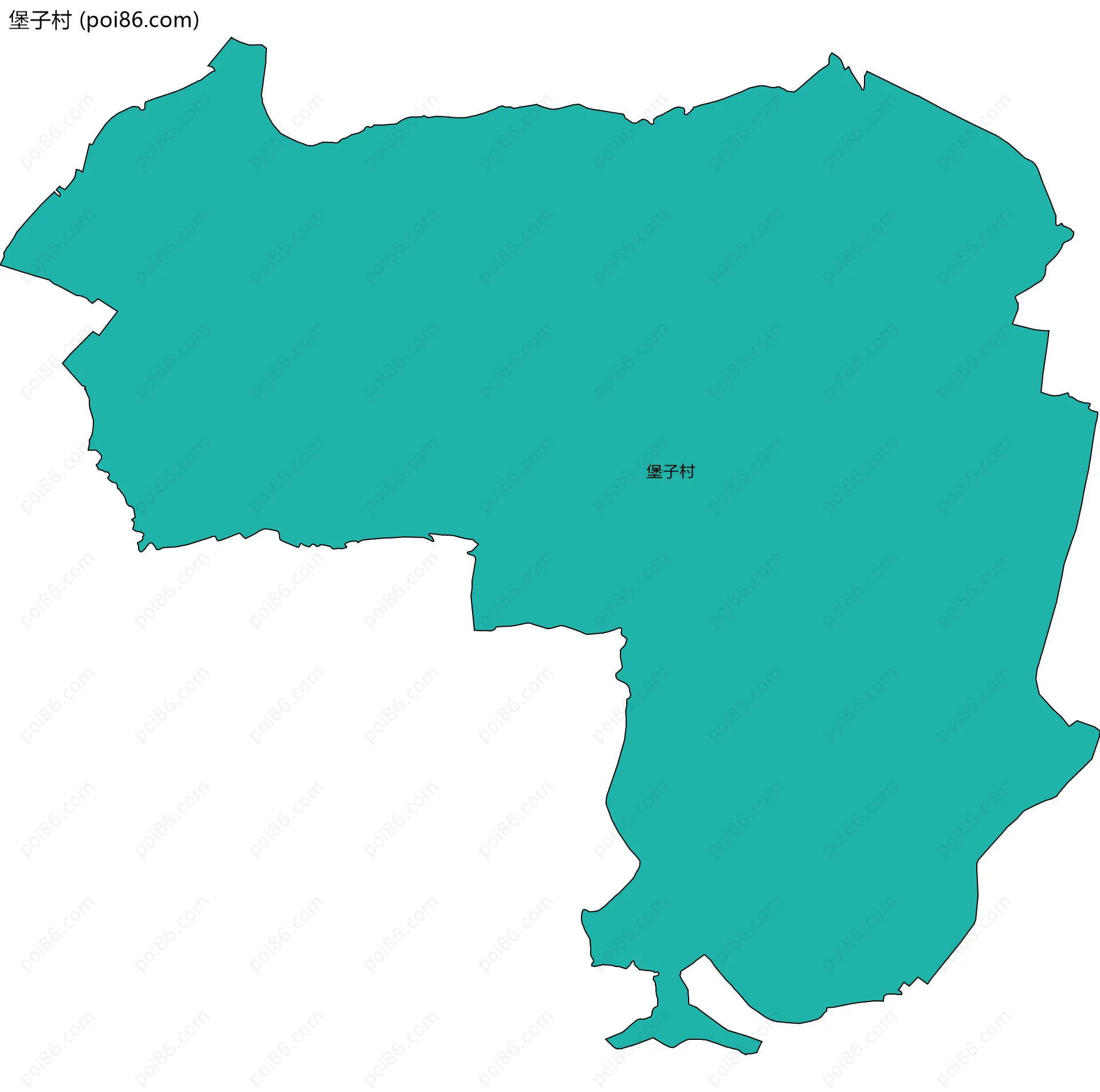 堡子村边界地图