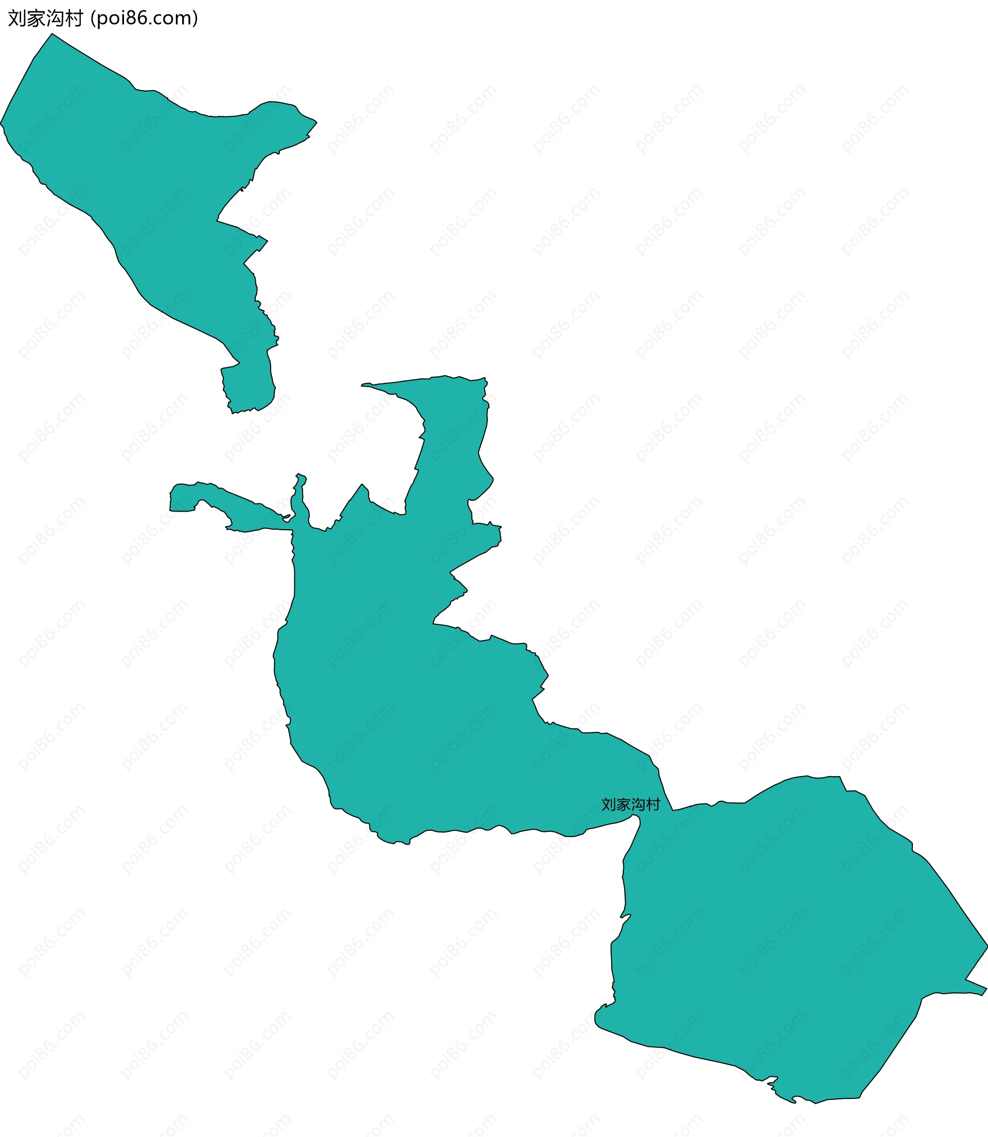 刘家沟村边界地图
