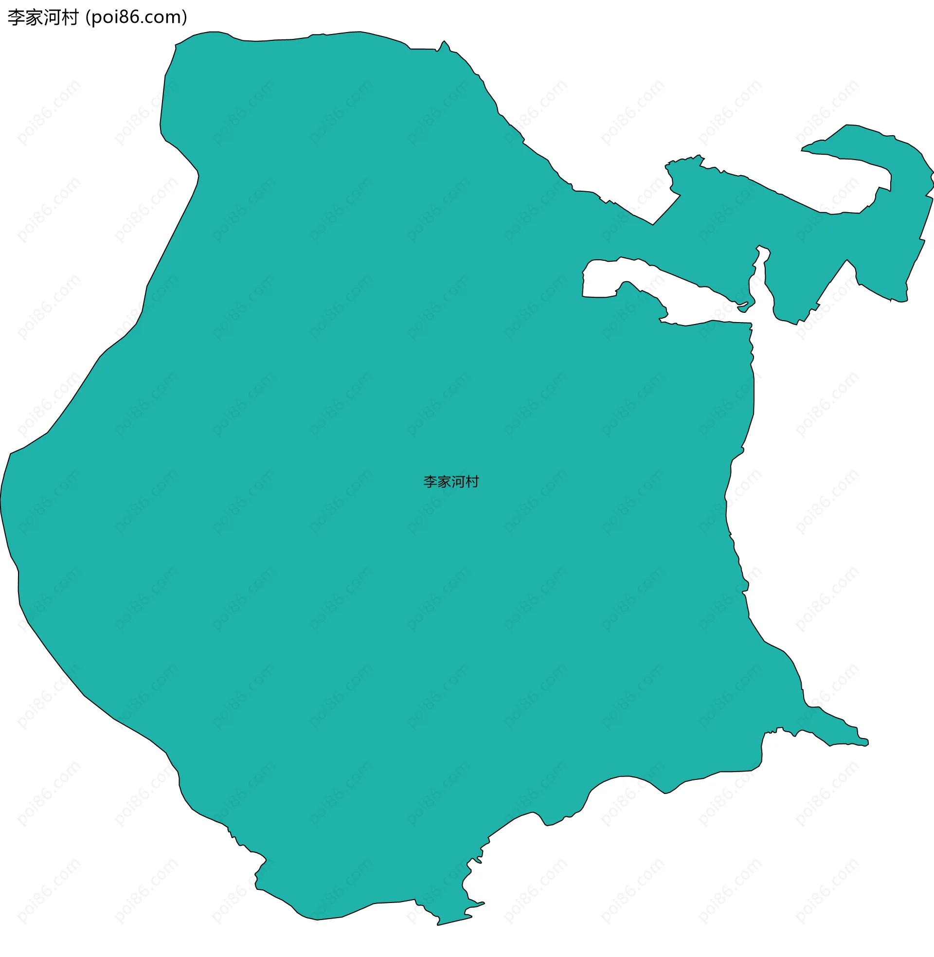 李家河村边界地图