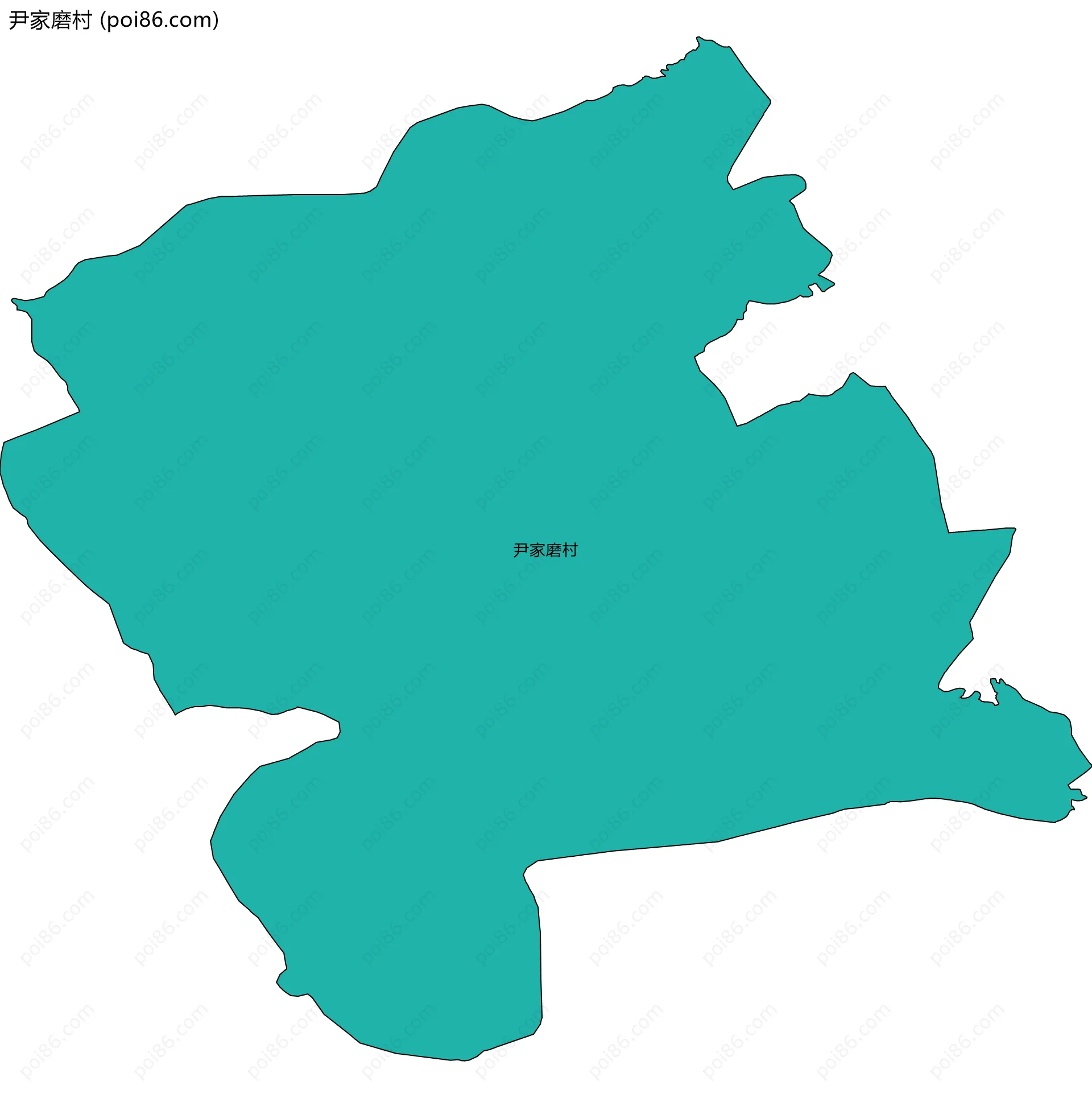 尹家磨村边界地图