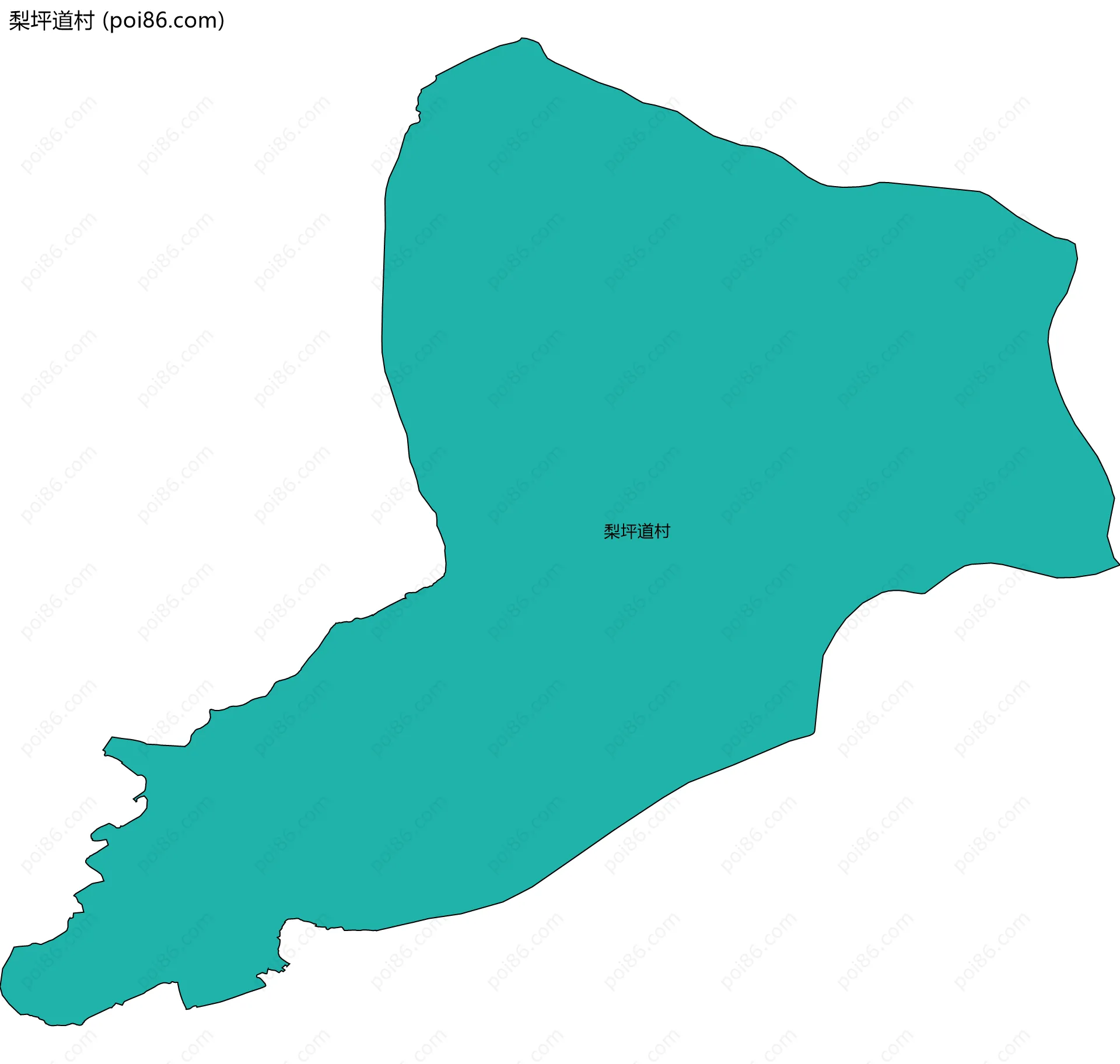 梨坪道村边界地图