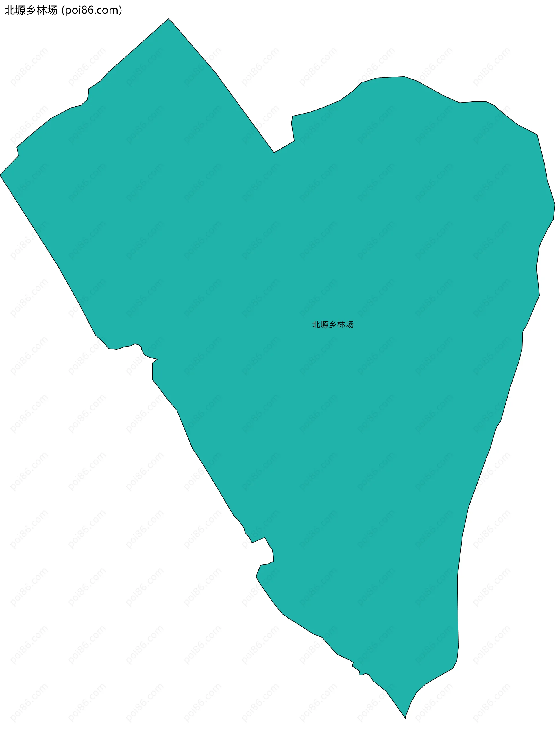 北塬乡林场边界地图