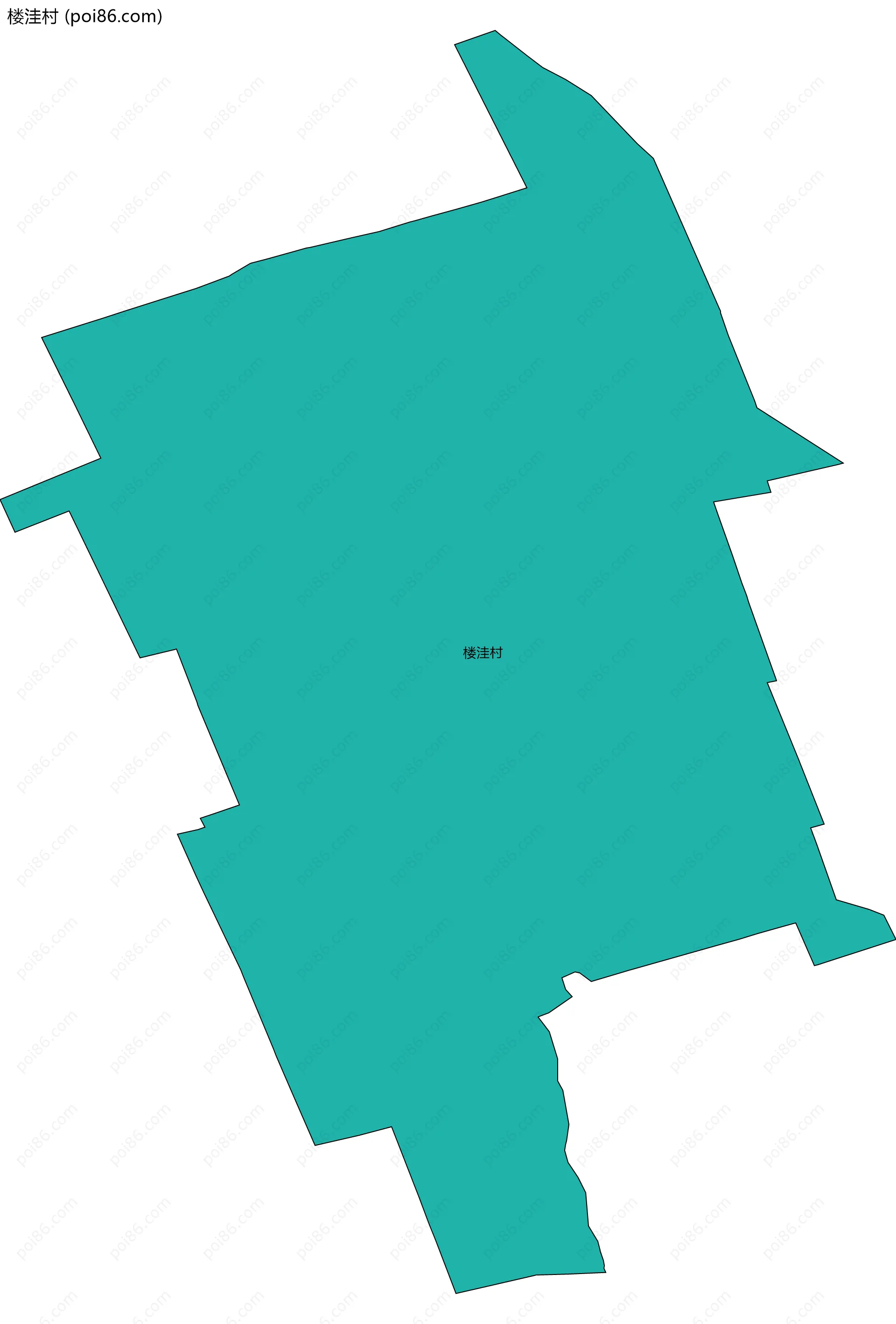 楼洼村边界地图