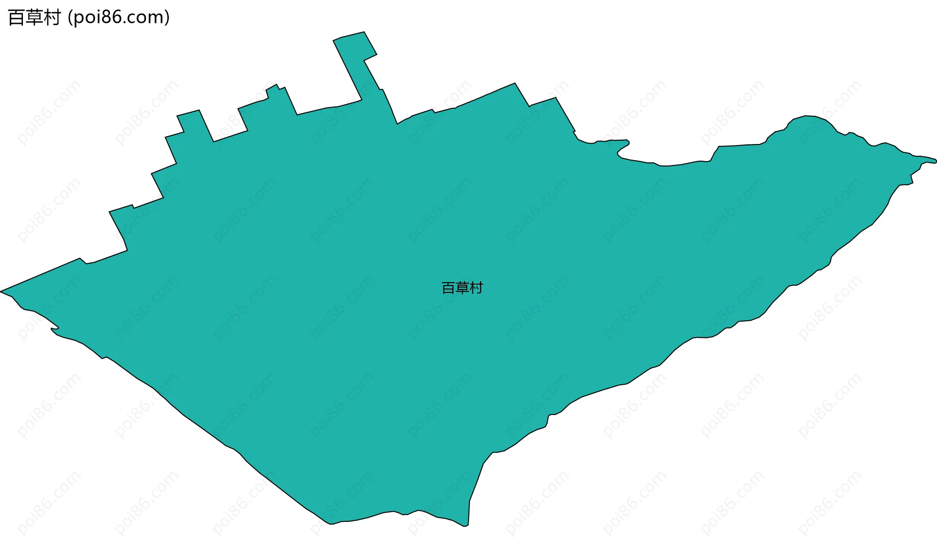 百草村边界地图