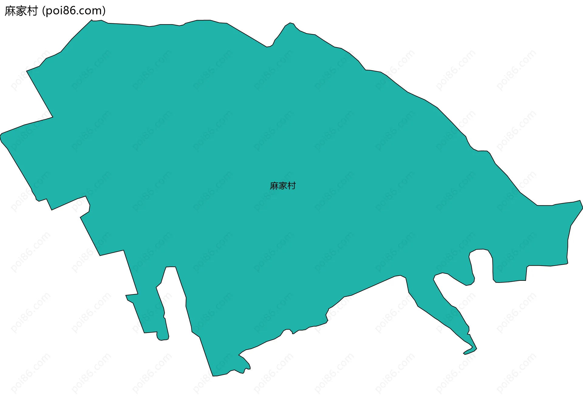 麻家村边界地图