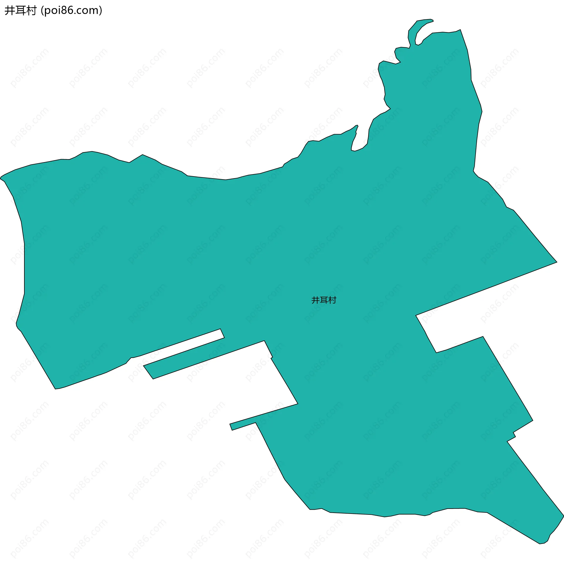 井耳村边界地图