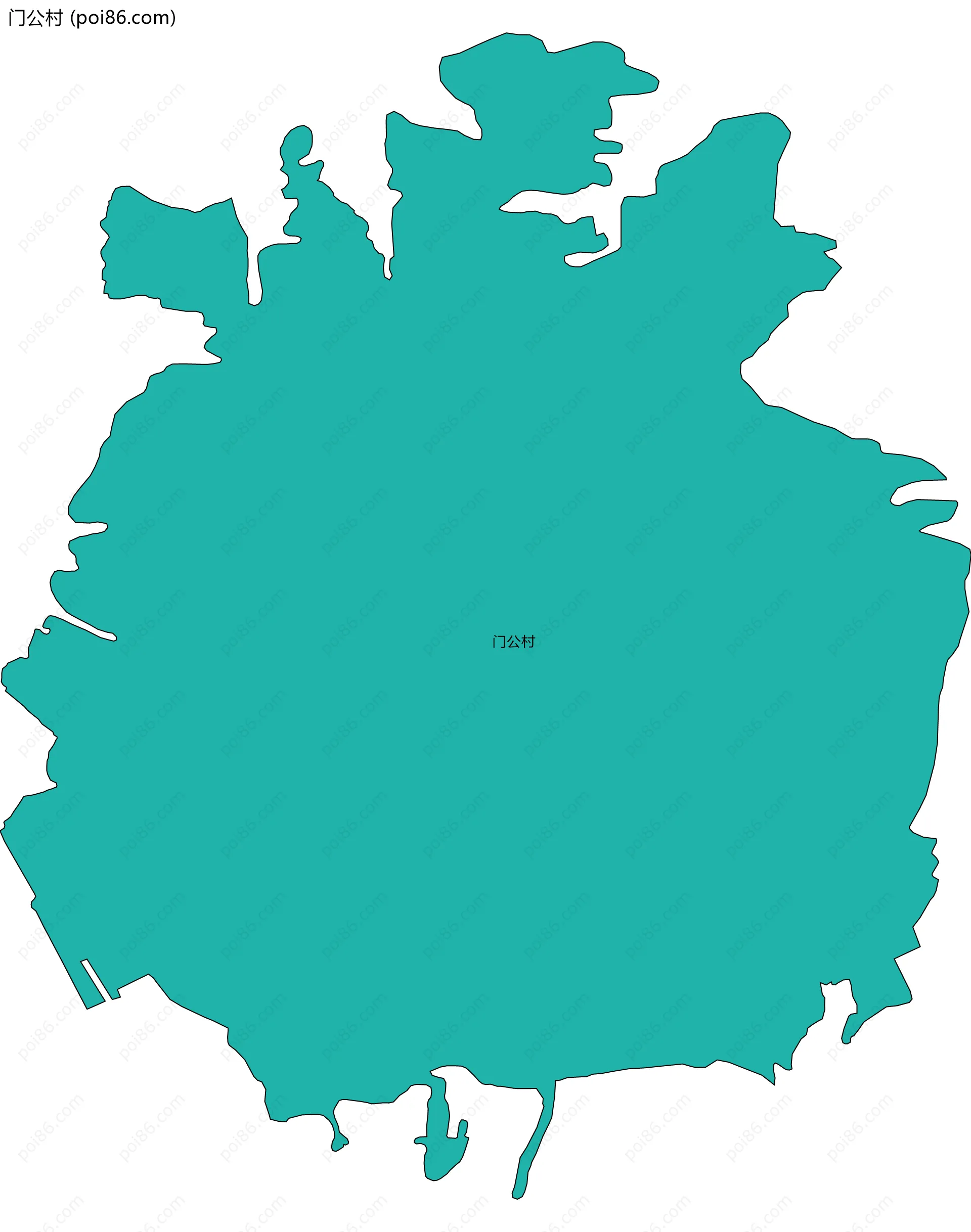 门公村边界地图