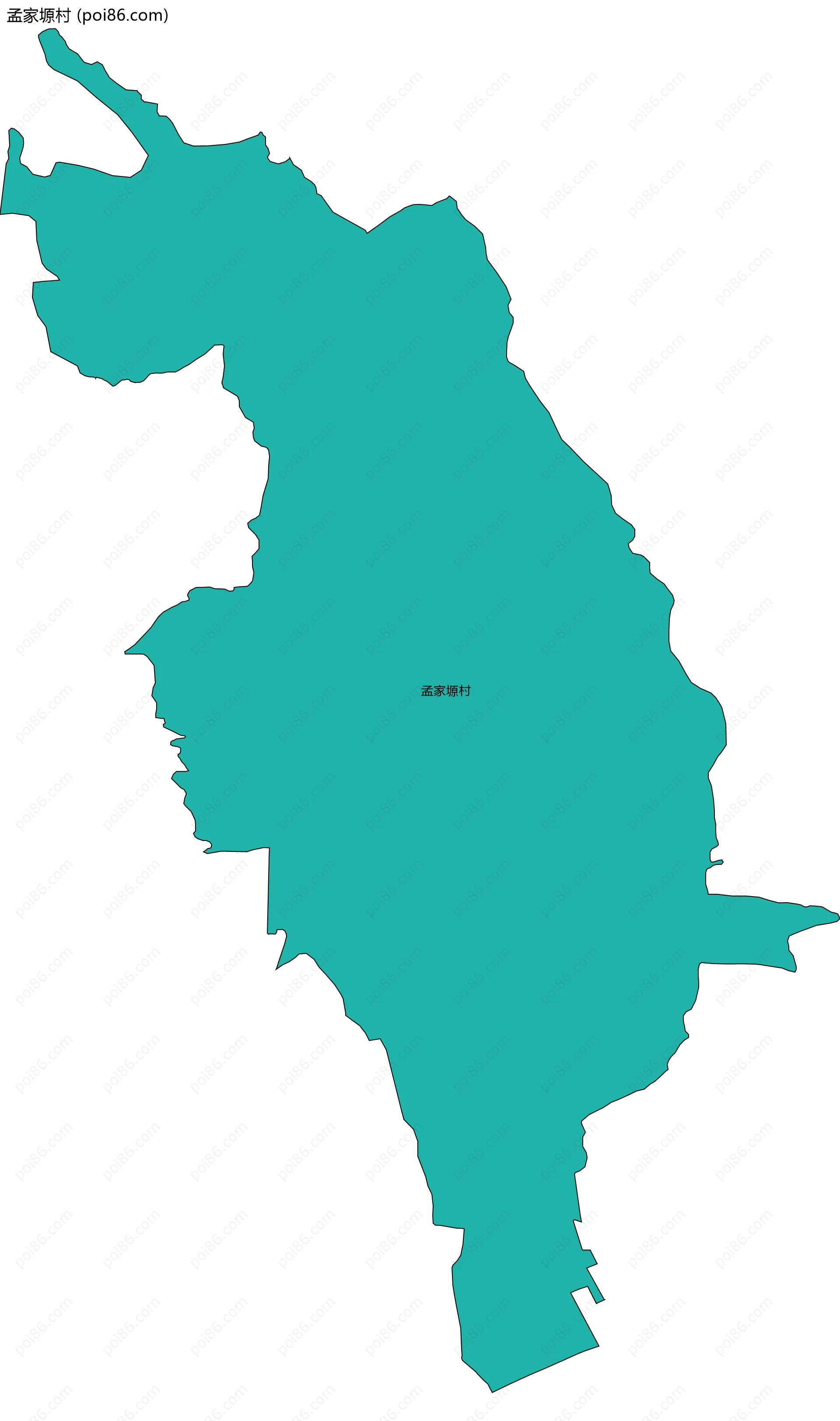 孟家塬村边界地图