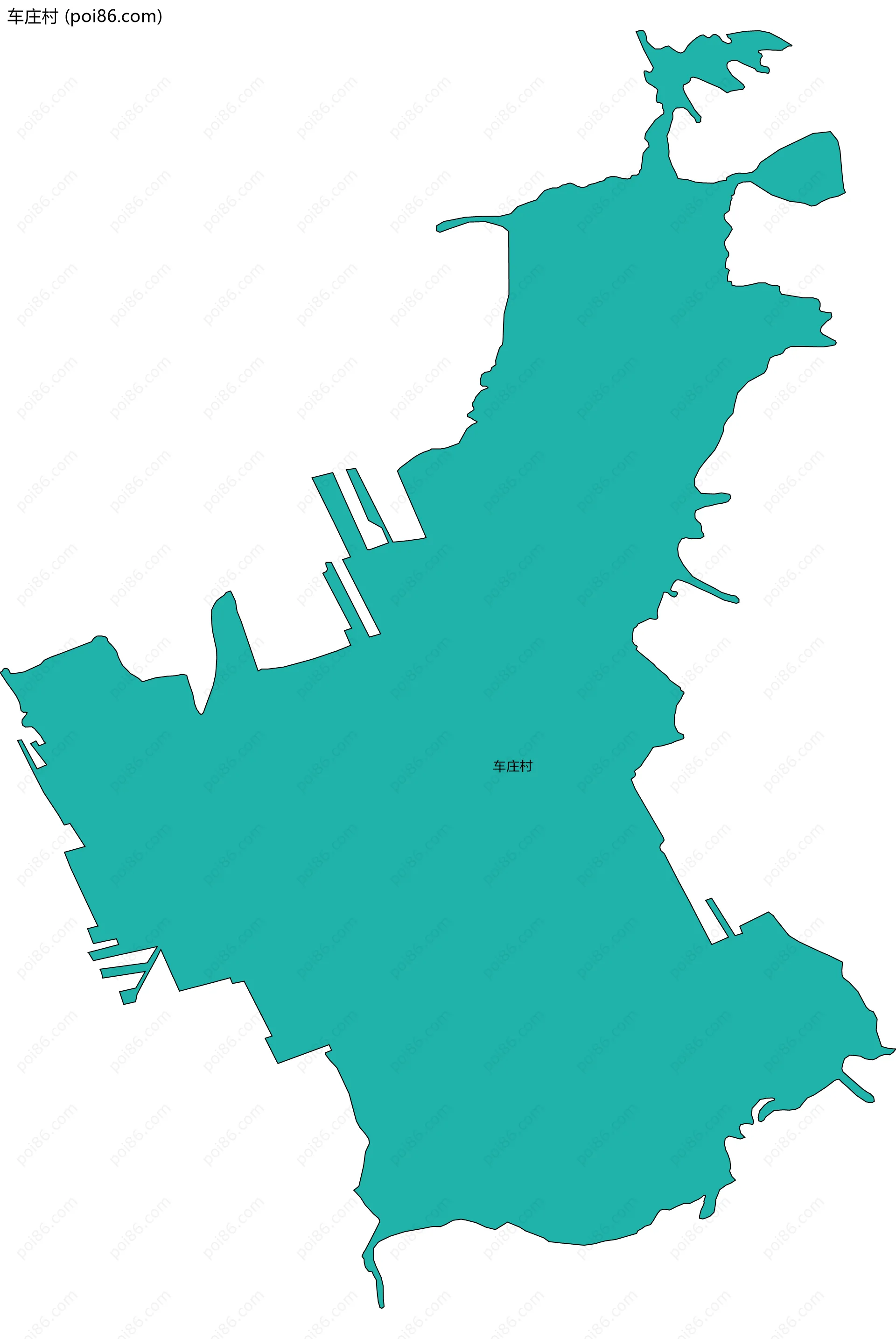 车庄村边界地图