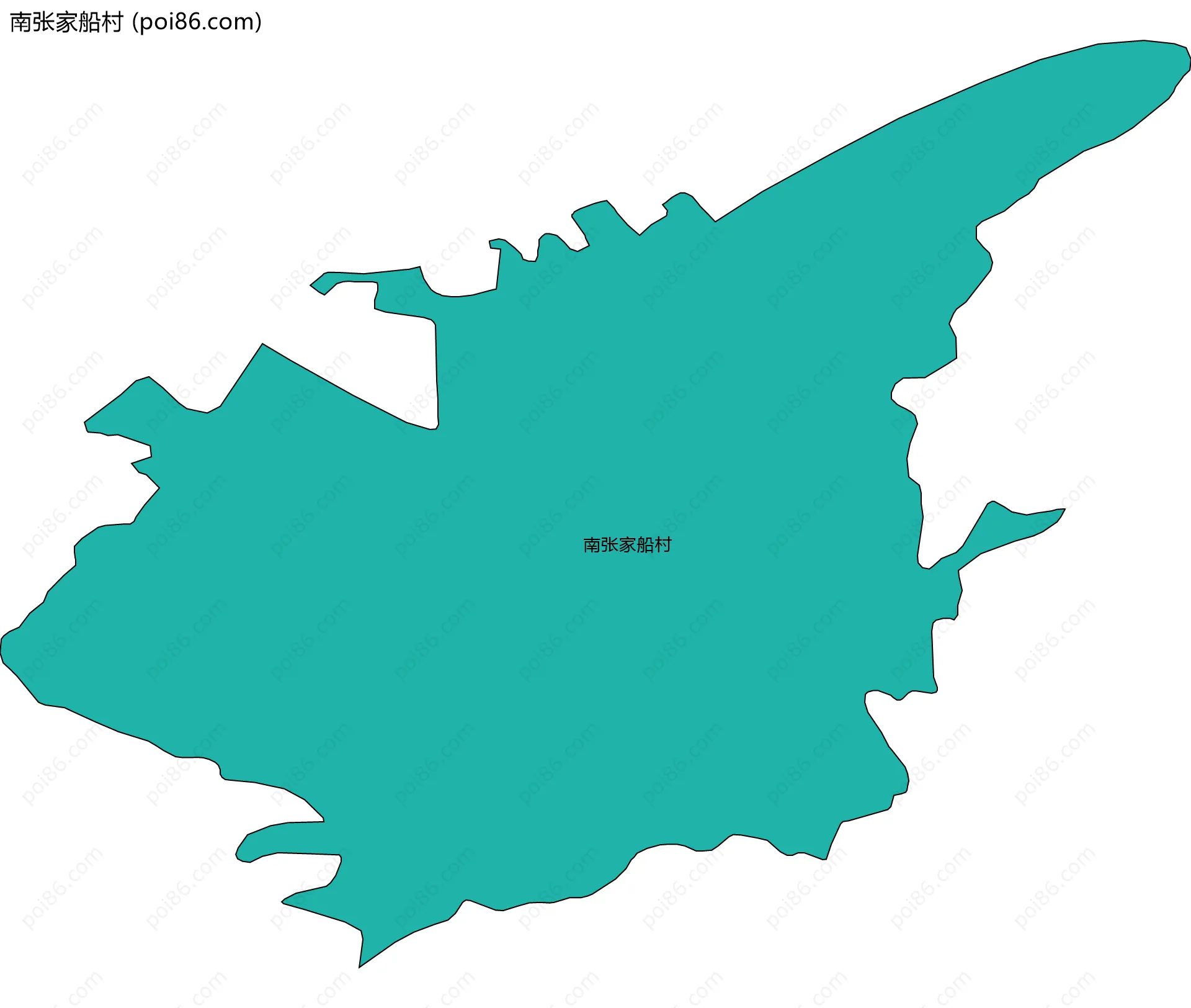 南张家船村边界地图