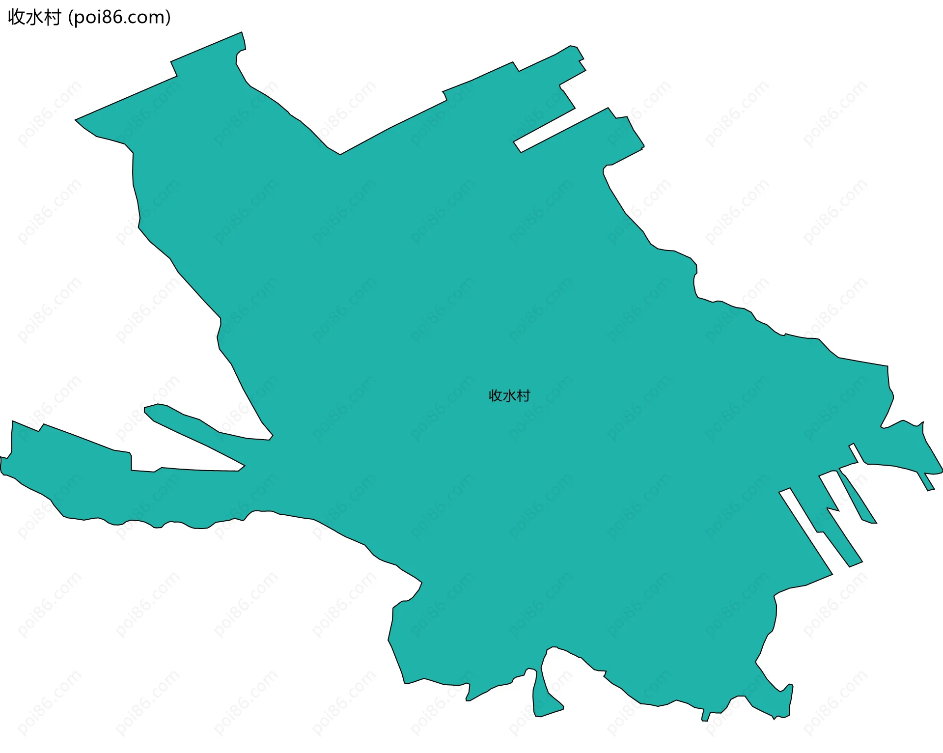 收水村边界地图