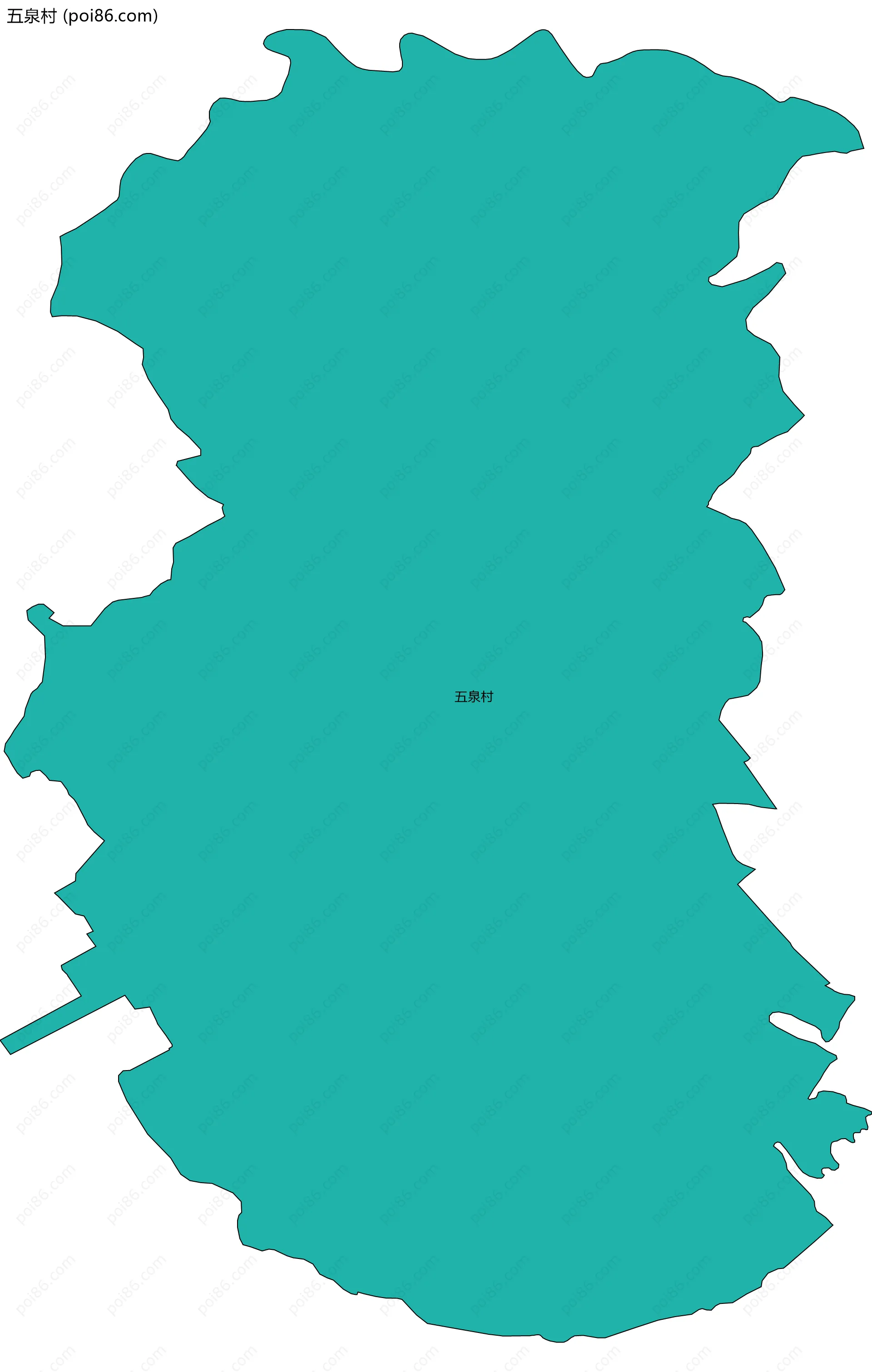 五泉村边界地图