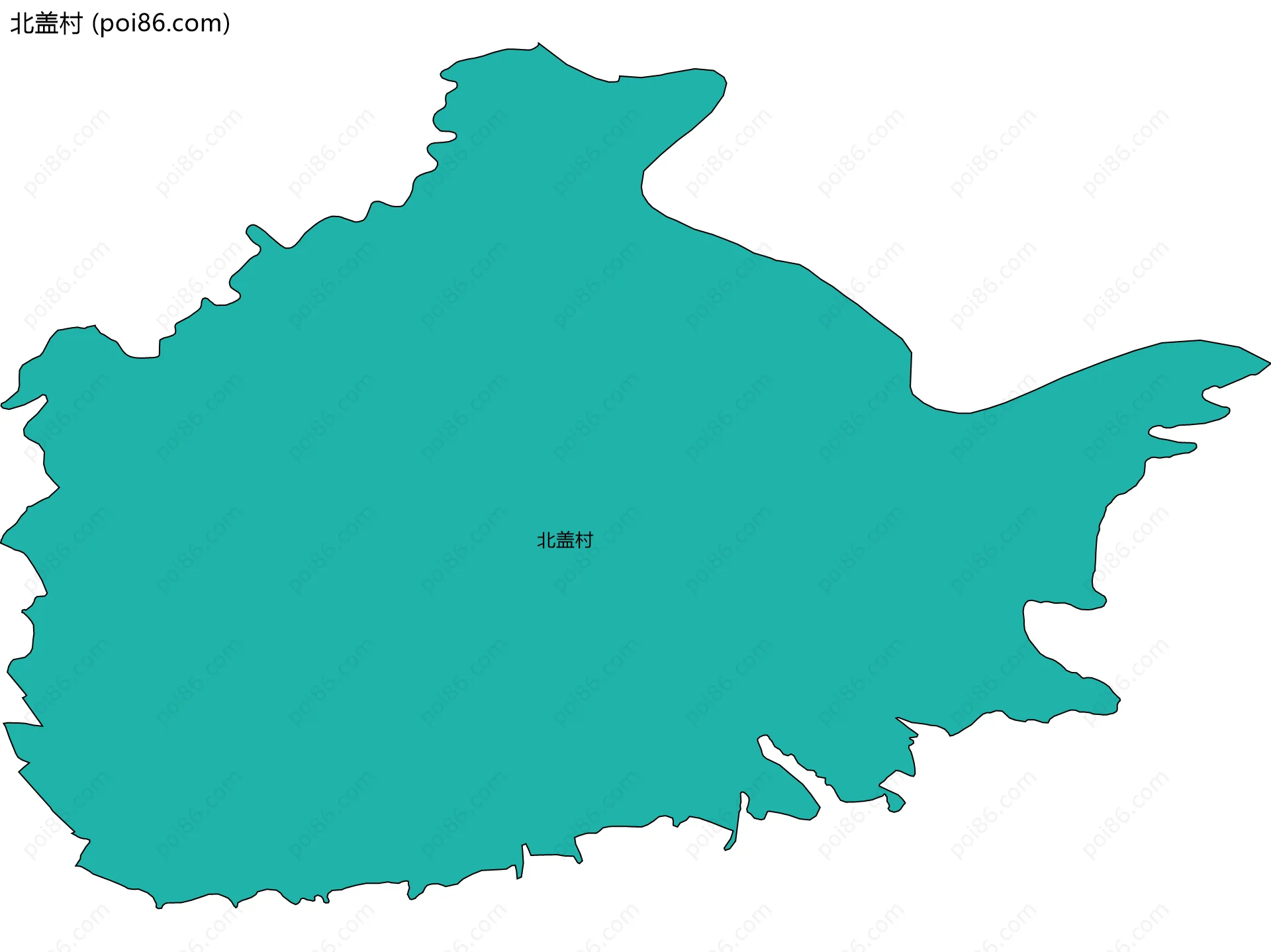 北盖村边界地图