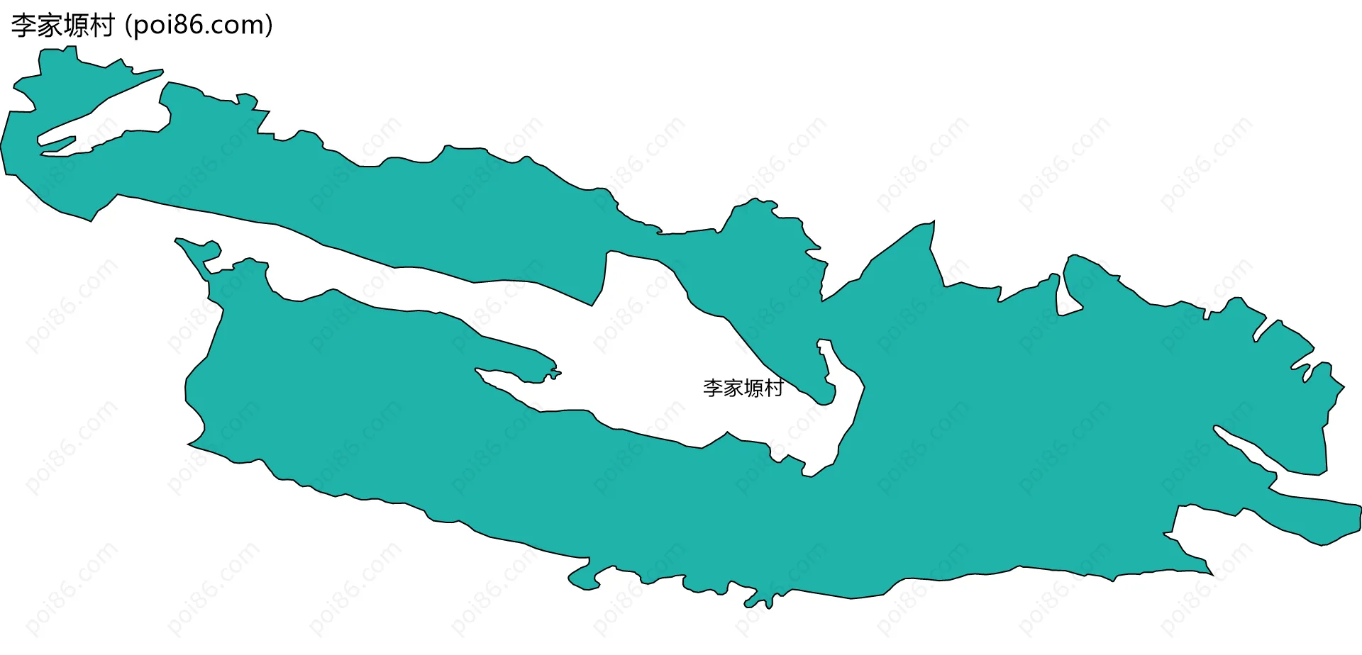 李家塬村边界地图