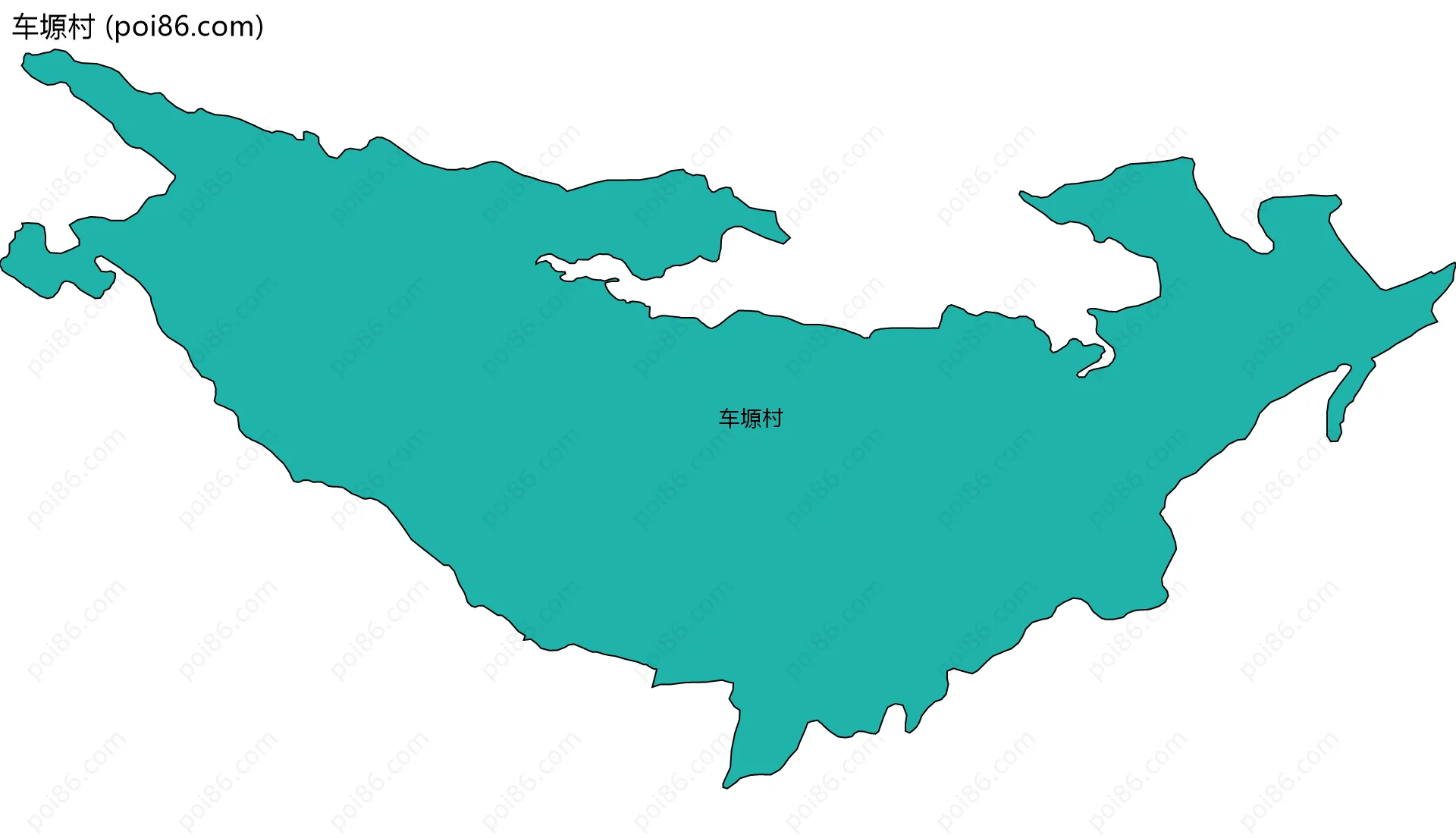 车塬村边界地图