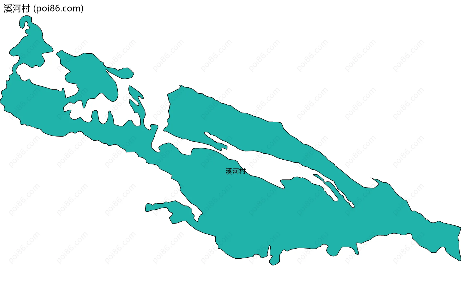 溪河村边界地图