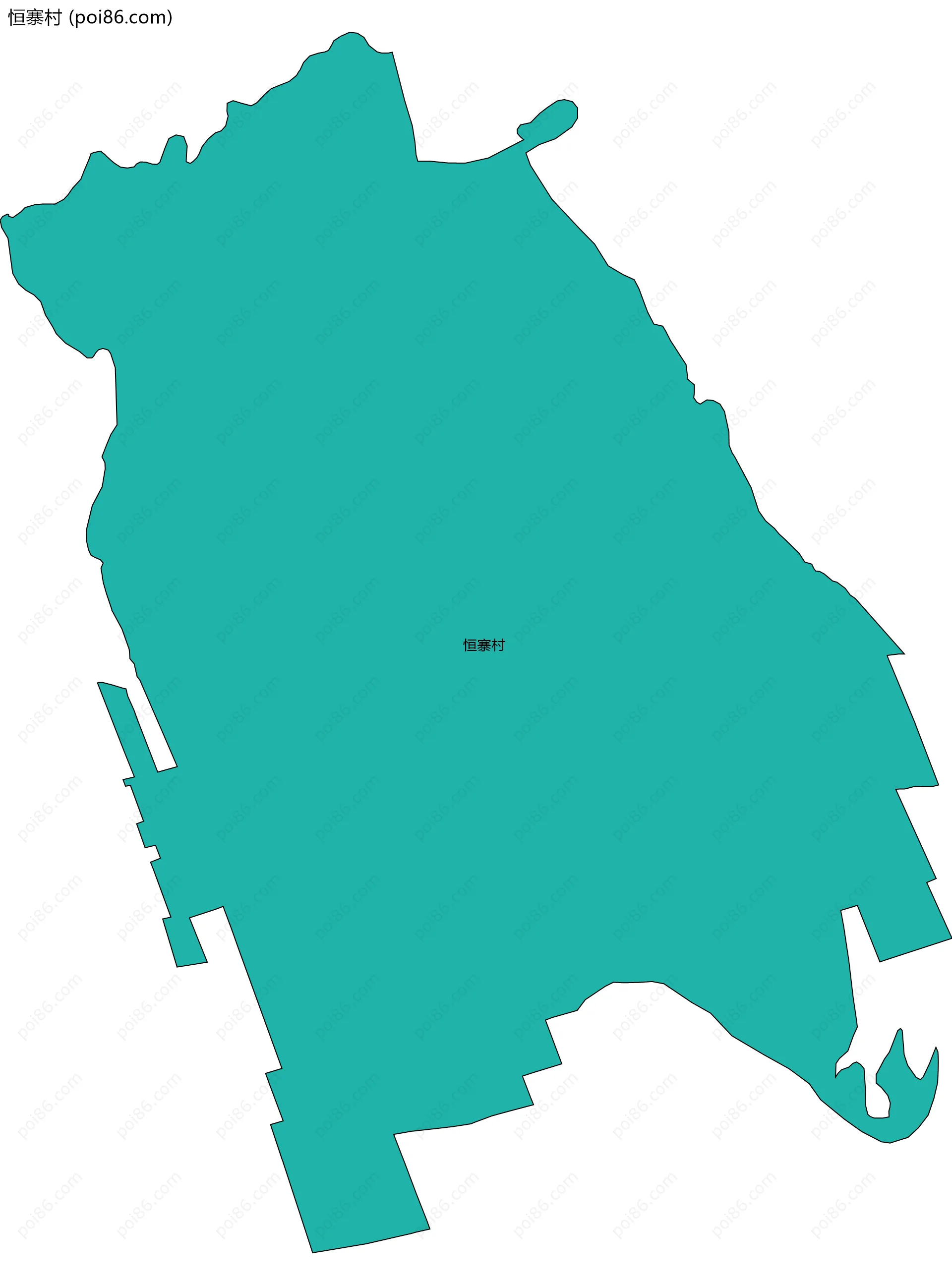 恒寨村边界地图