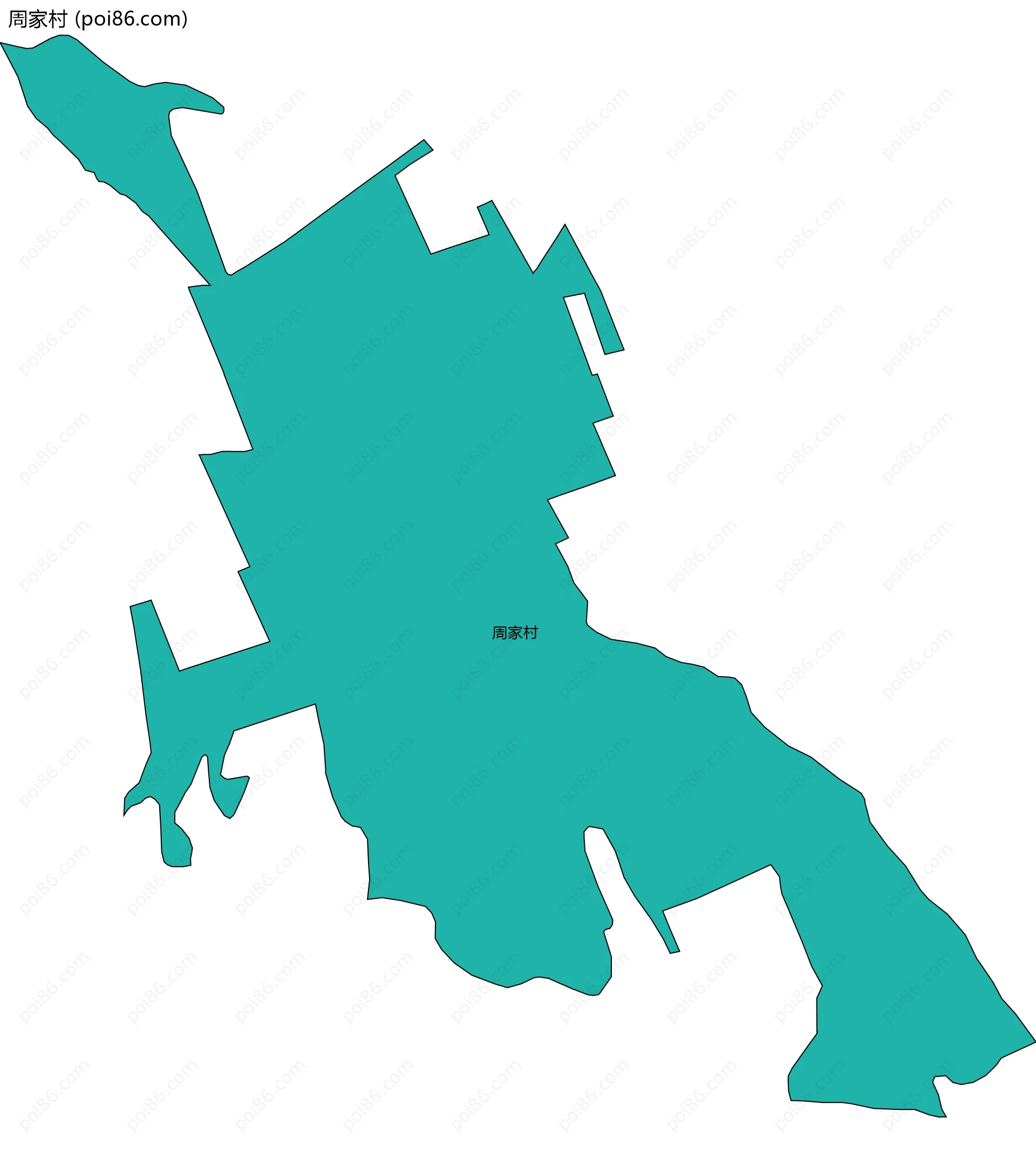 周家村边界地图
