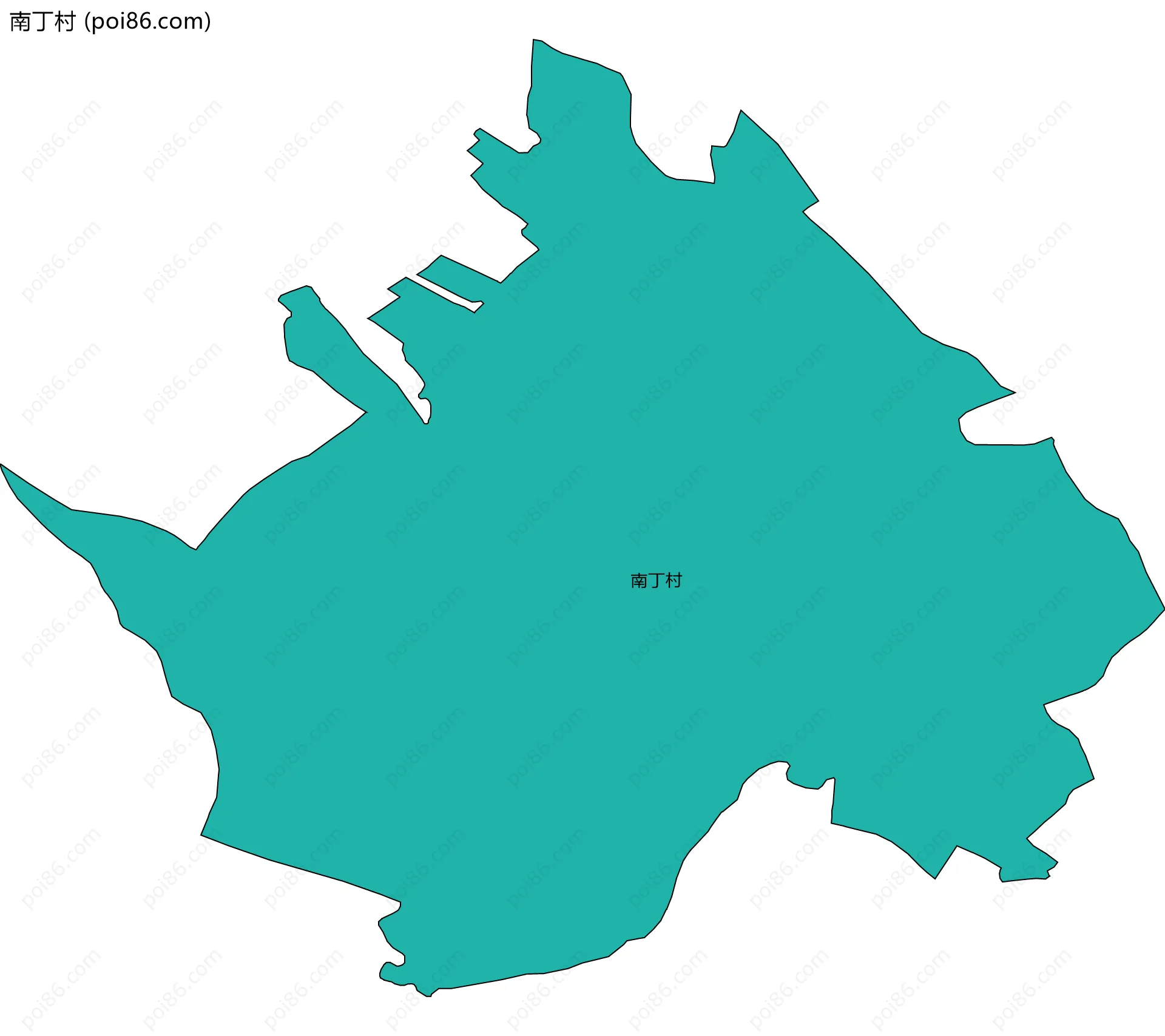 南丁村边界地图