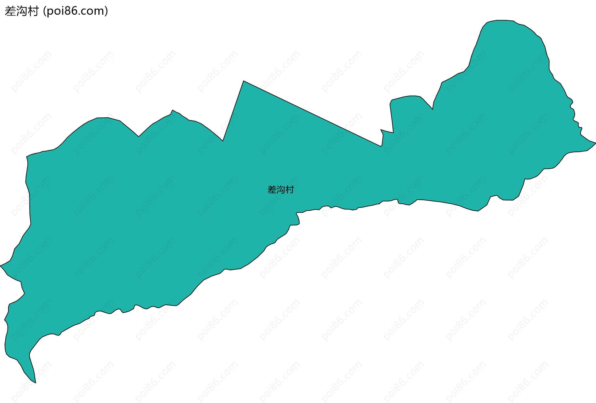 差沟村边界地图