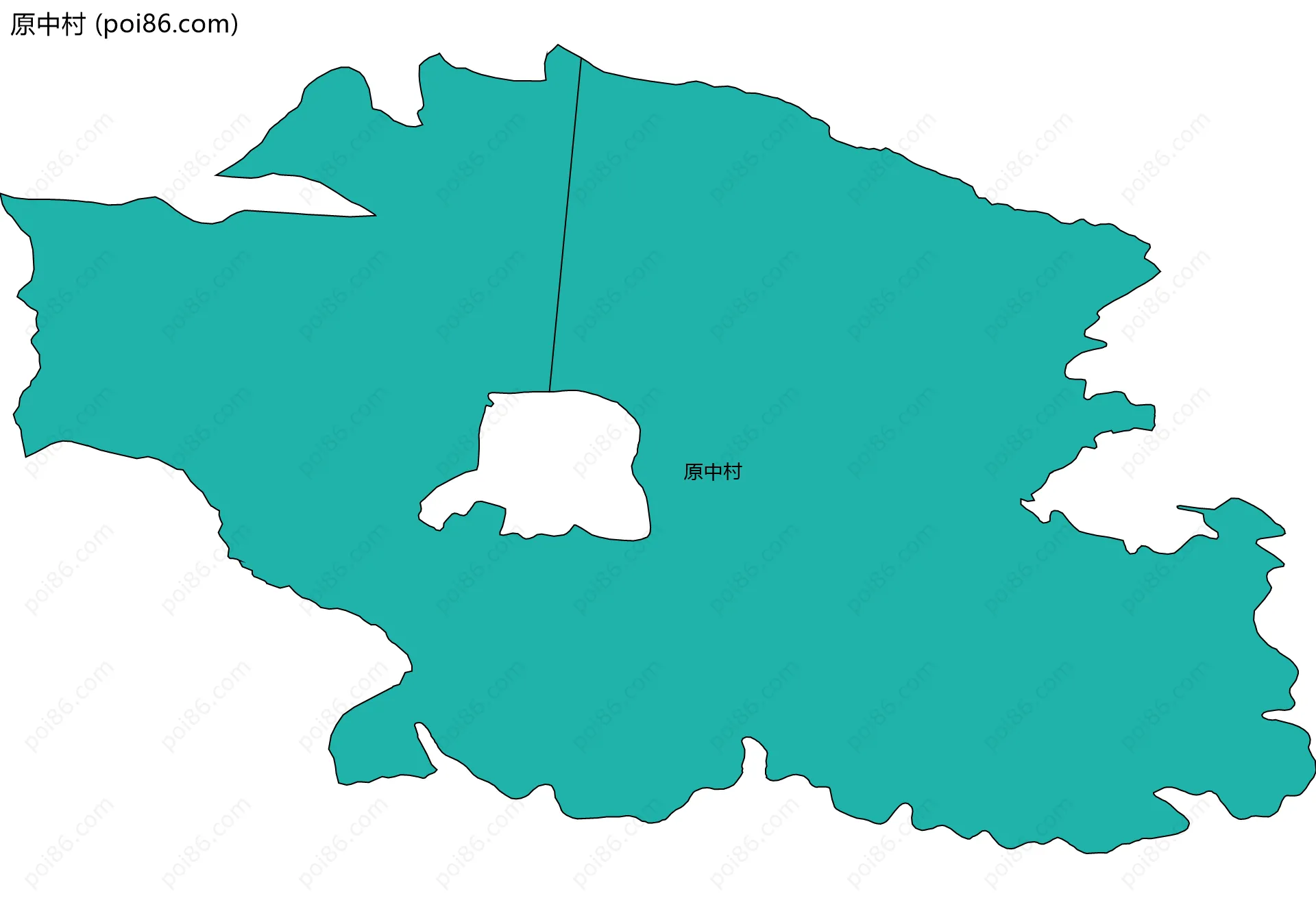 原中村边界地图