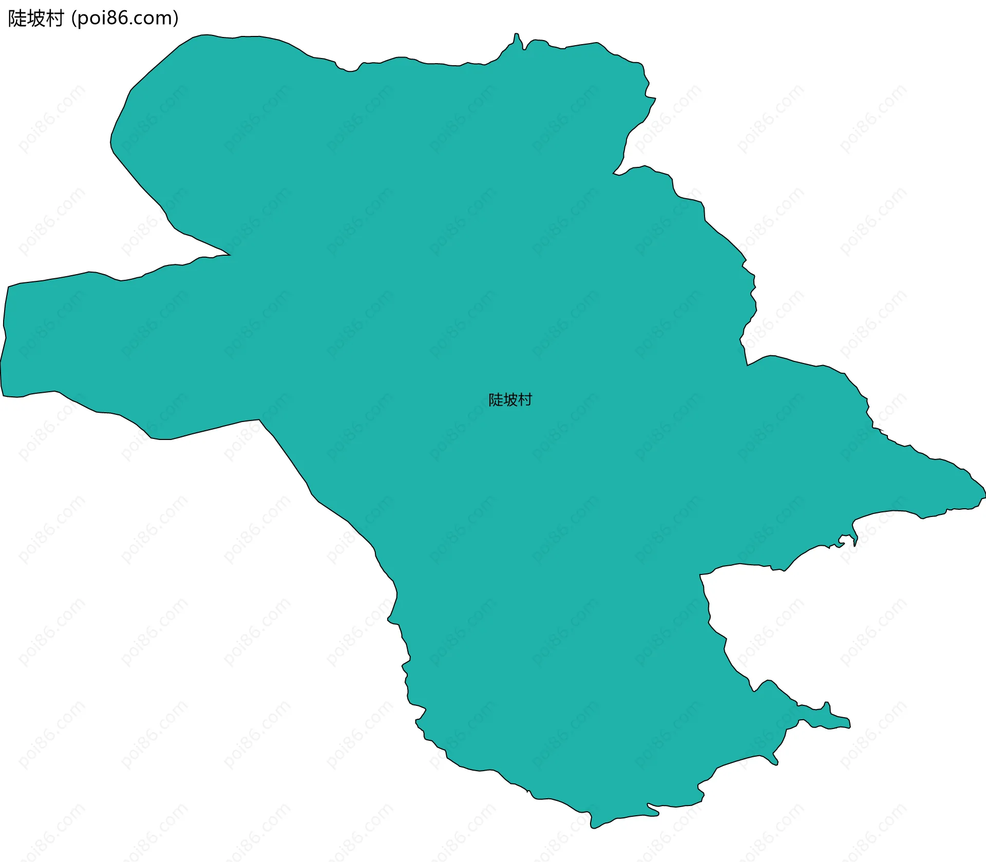 陡坡村边界地图