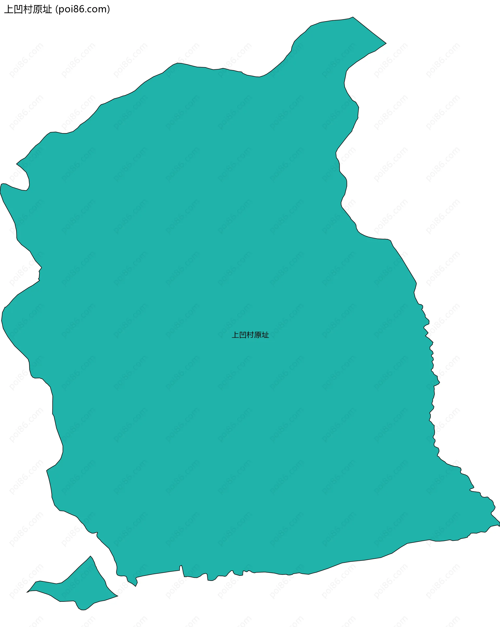 上凹村原址边界地图