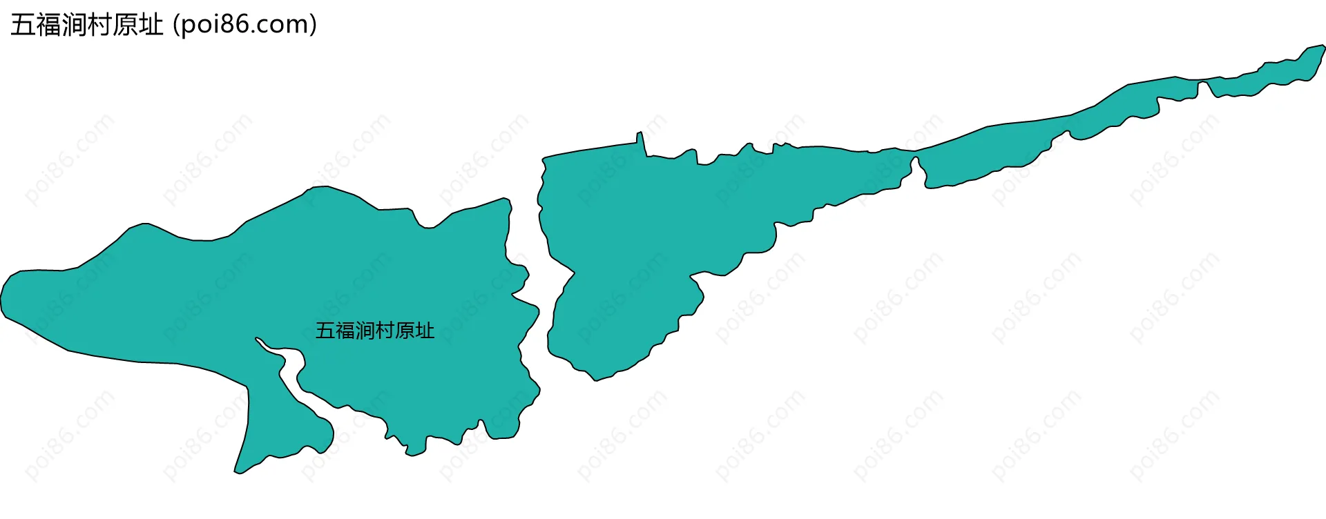 五福涧村原址边界地图