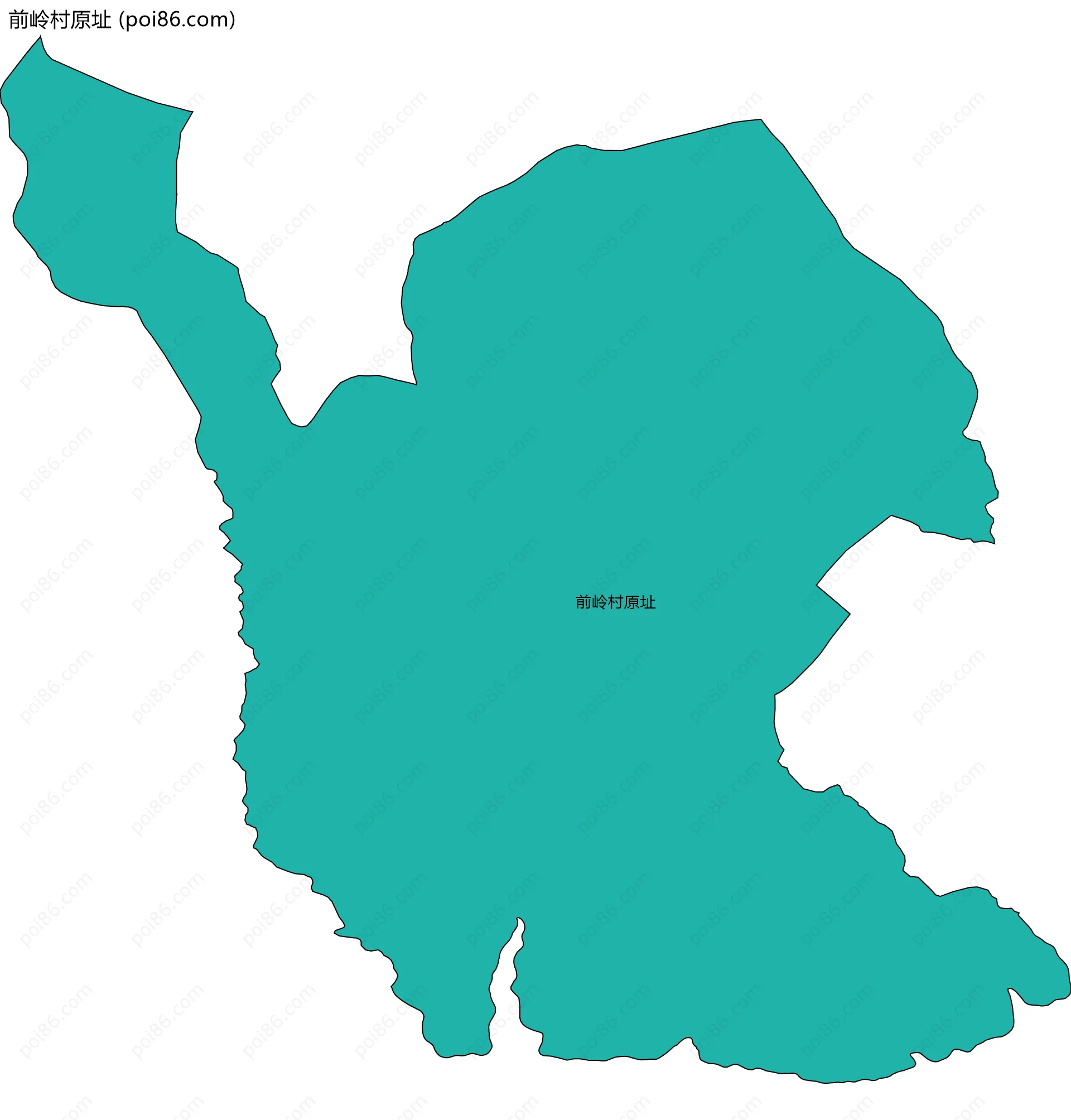 前岭村原址边界地图