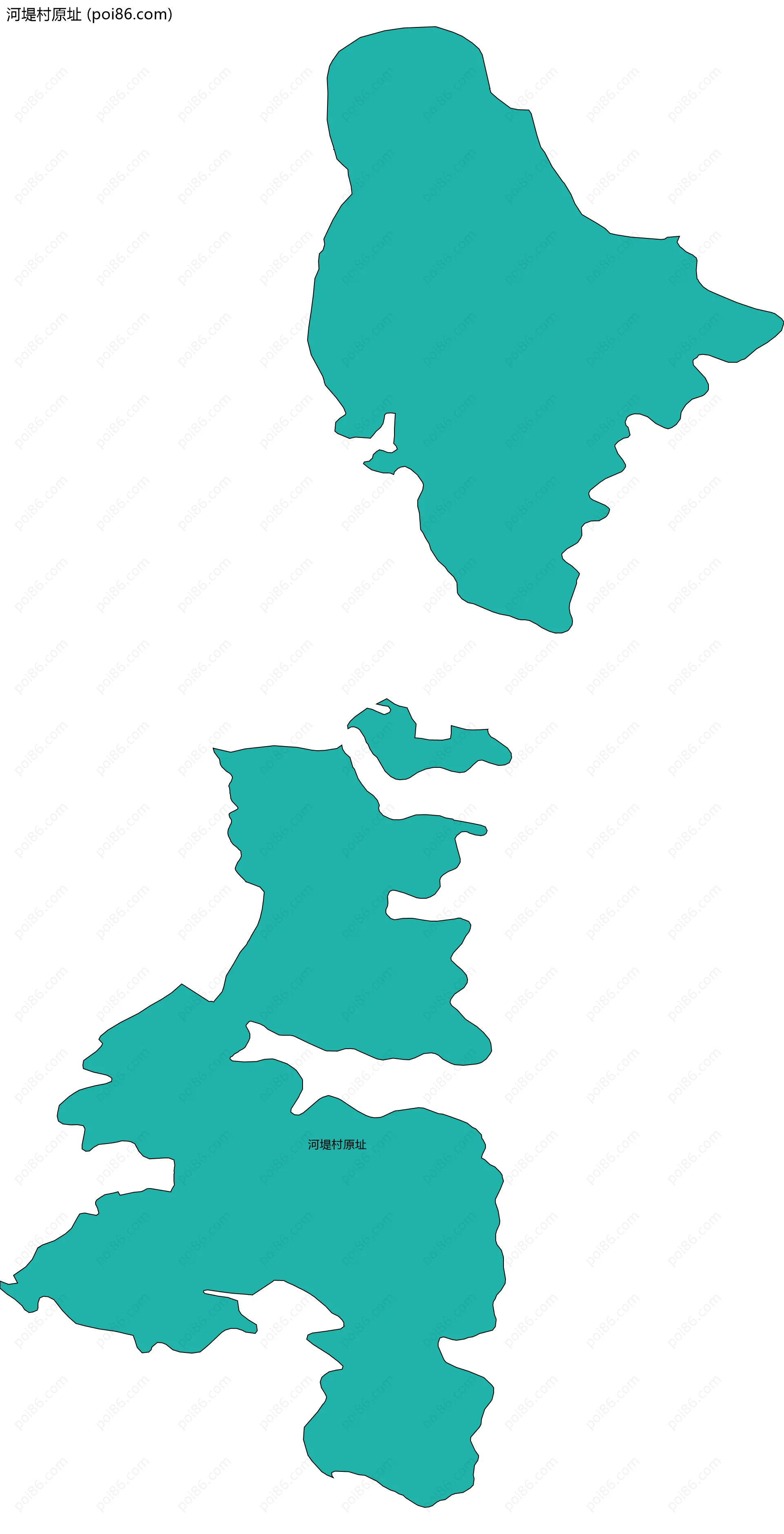 河堤村原址边界地图